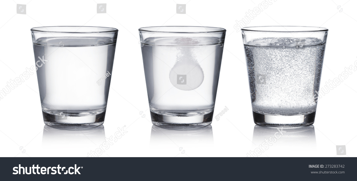 Glass Effervescent Tablet Water Bubbles On Stock Photo 273283742 ...