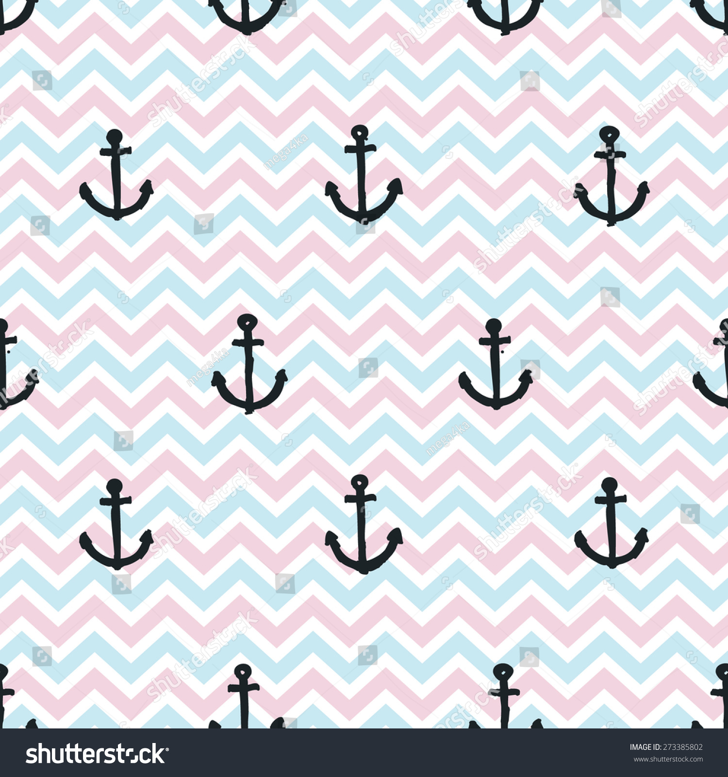 chevron background with anchor computer