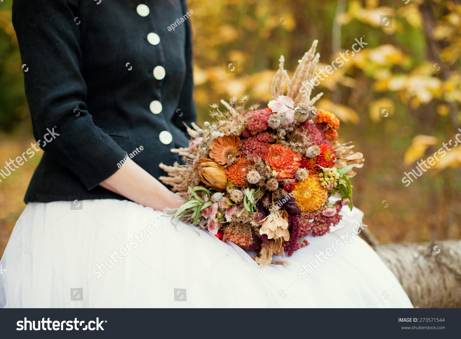 Сентябрьский букет невесты