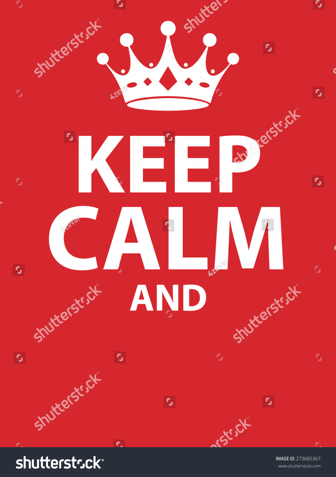 Keep Calm Poster Stock Vector (Royalty Free) 273685367 | Shutterstock