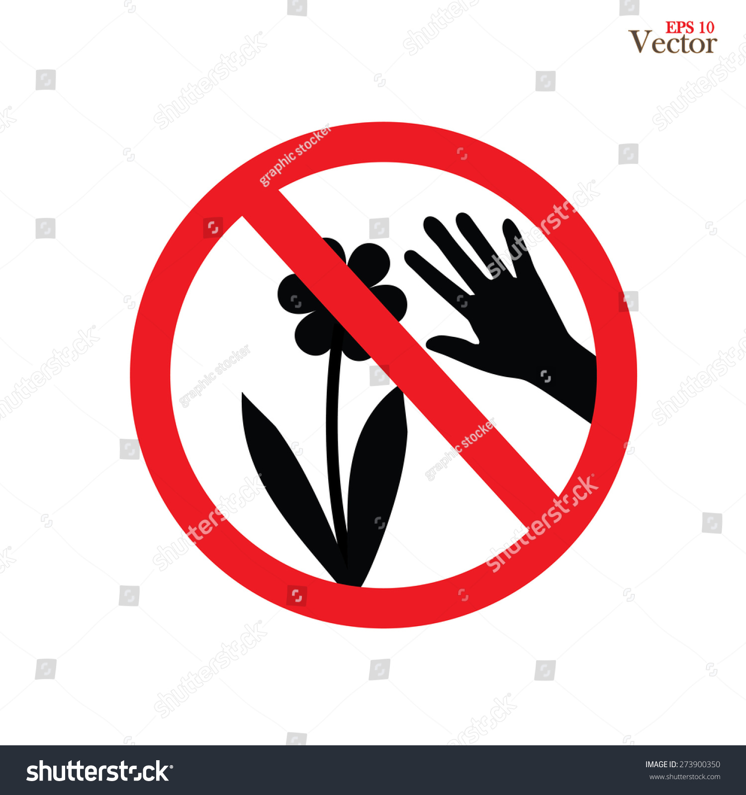 Знак запрещающий рвать цветы