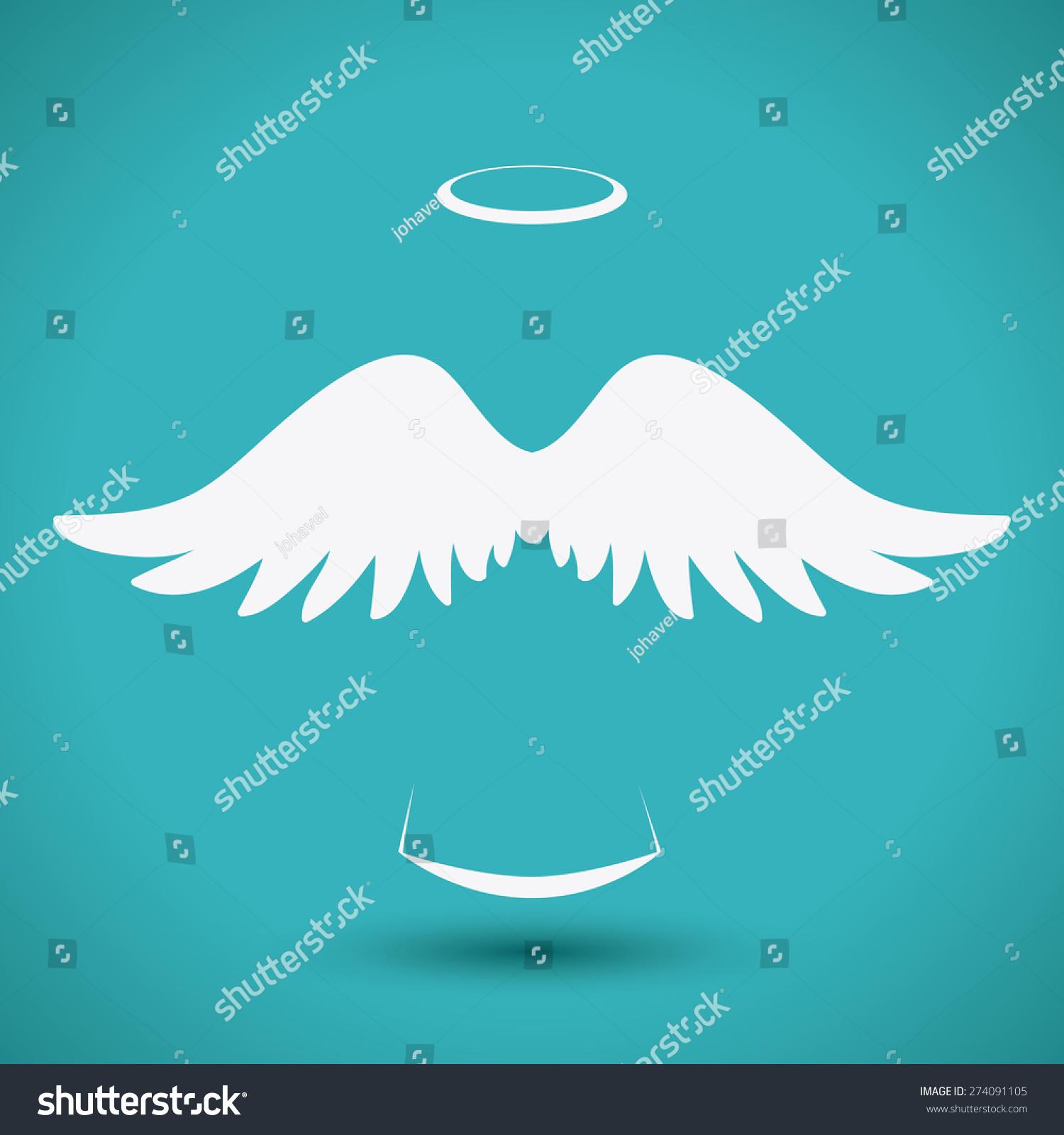 Angel Design Over Blue Background Vector Stock Vector (Royalty Free ...