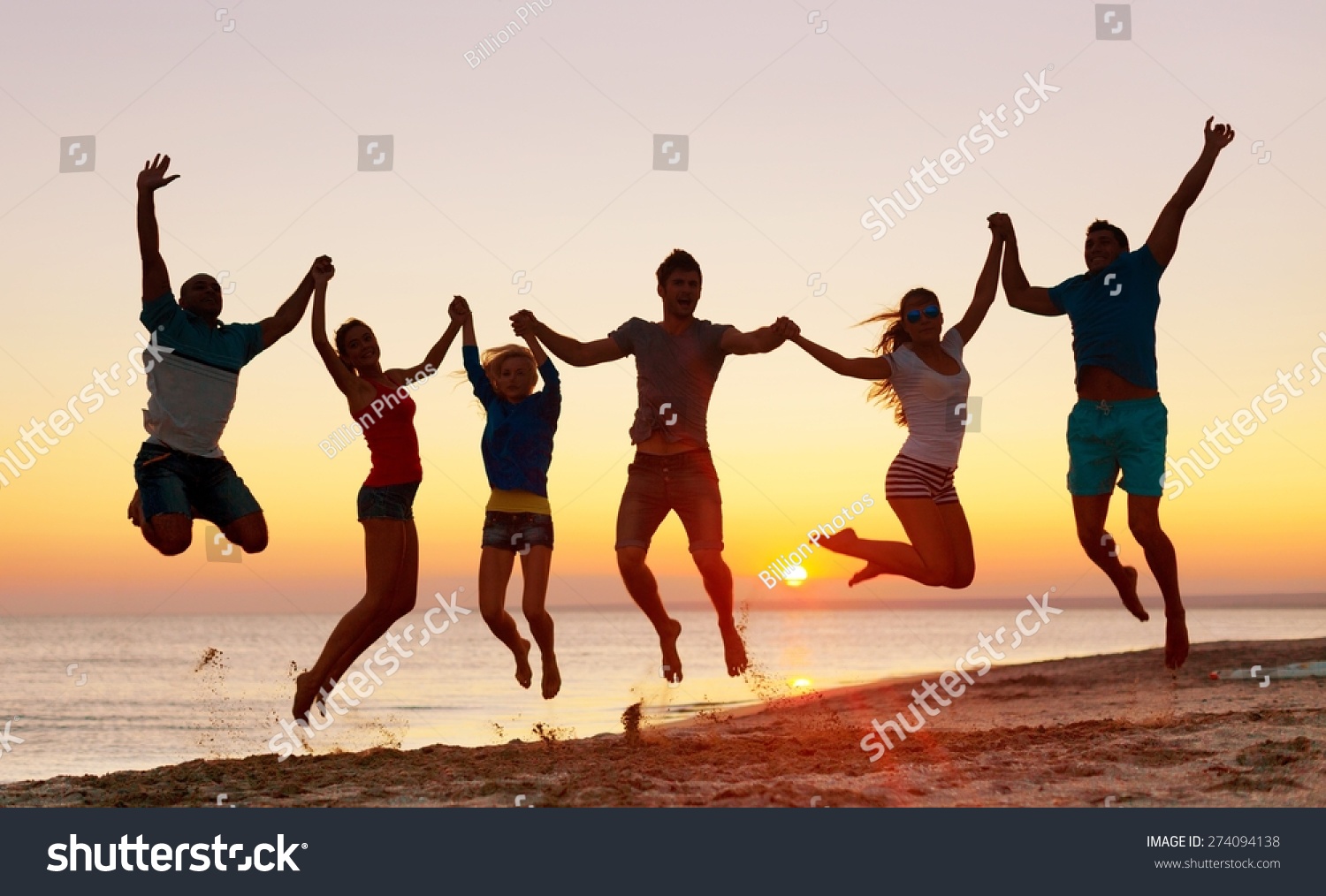 Teamwork People Beach Stock Photo 274094138 