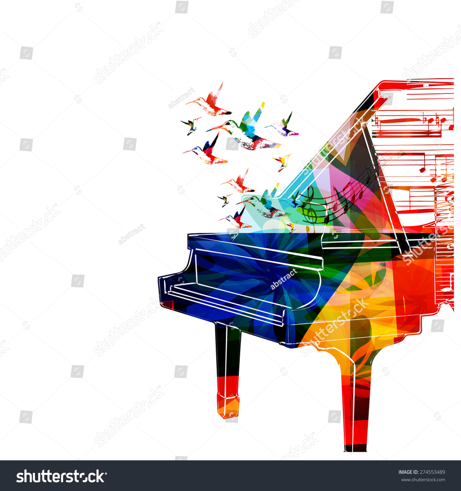 217 Hummingbird Music Notes Stock Vectors, Images & Vector Art ...