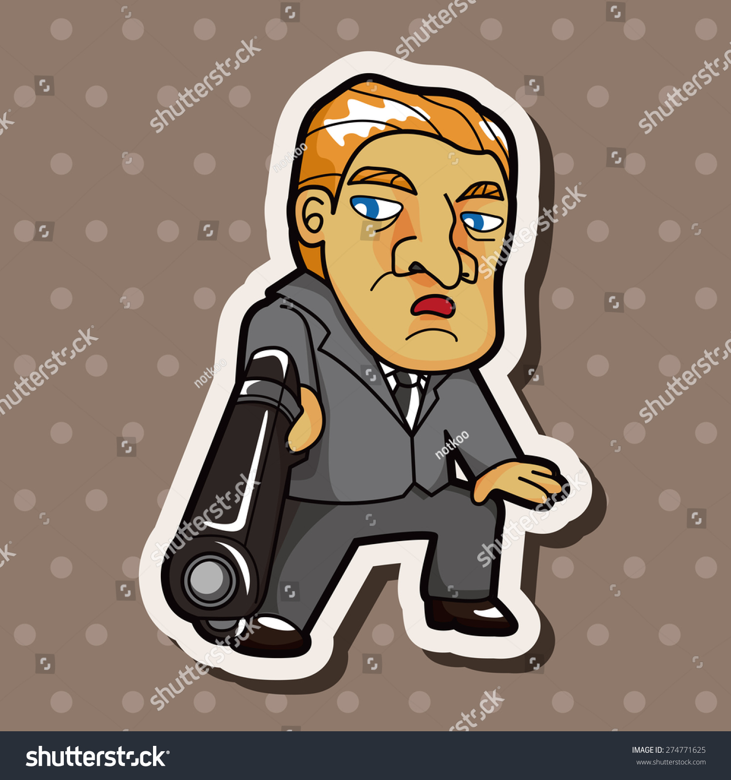 Mafia Cartoon Sticker Icon Stock Illustration 274771625 | Shutterstock