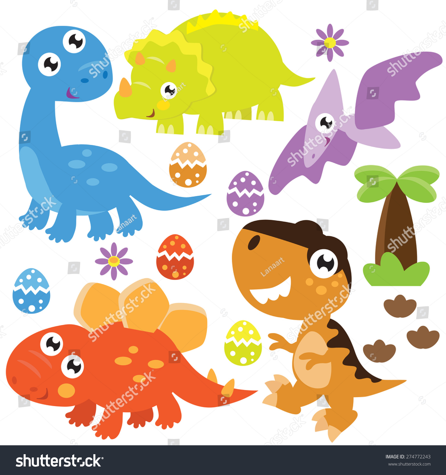 Dinosaur Vector Illustration Stock Vector Royalty Free Shutterstock