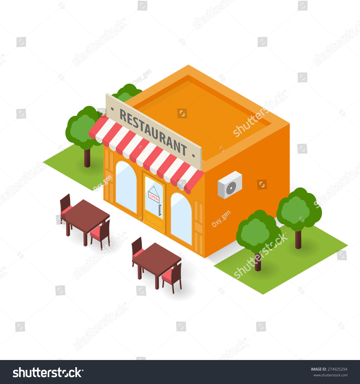 restaurant building clipart