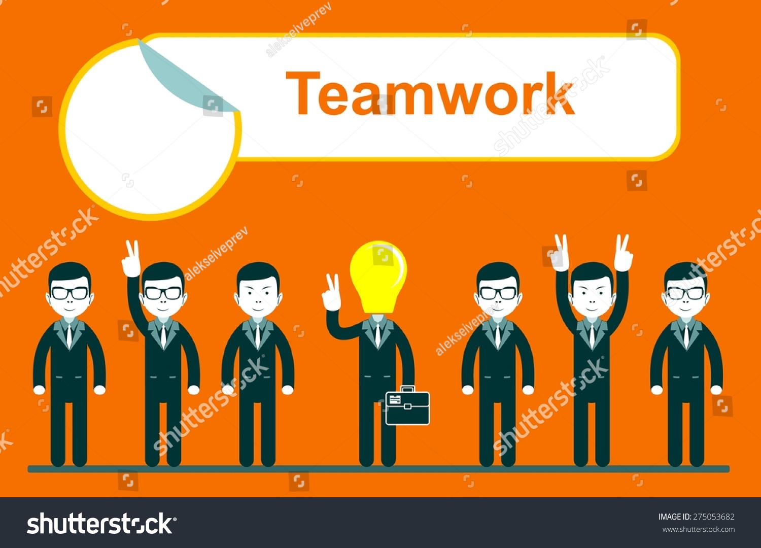 flat-design-team-work-concept-over-stock-vector-royalty-free