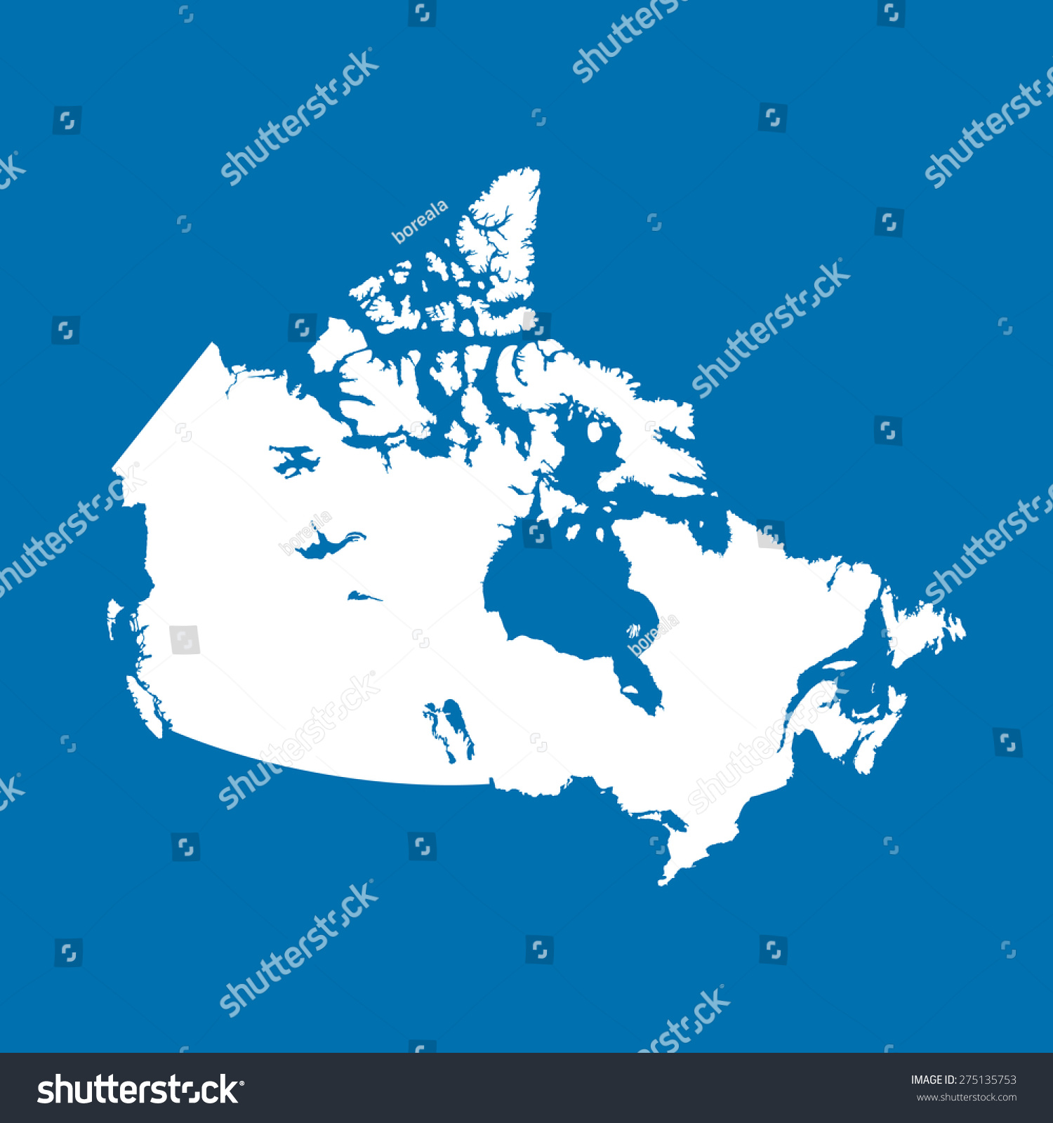 Canada Map Stock Vector (Royalty Free) 275135753 | Shutterstock