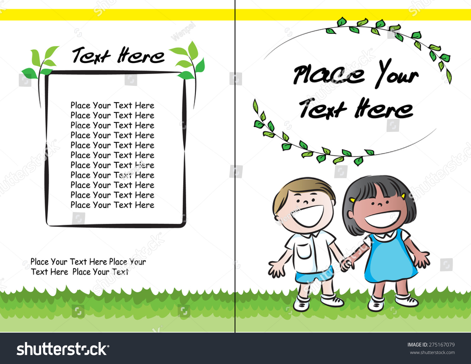 Kids Book Cover Design Stock Vector (Royalty Free) 275167079 | Shutterstock