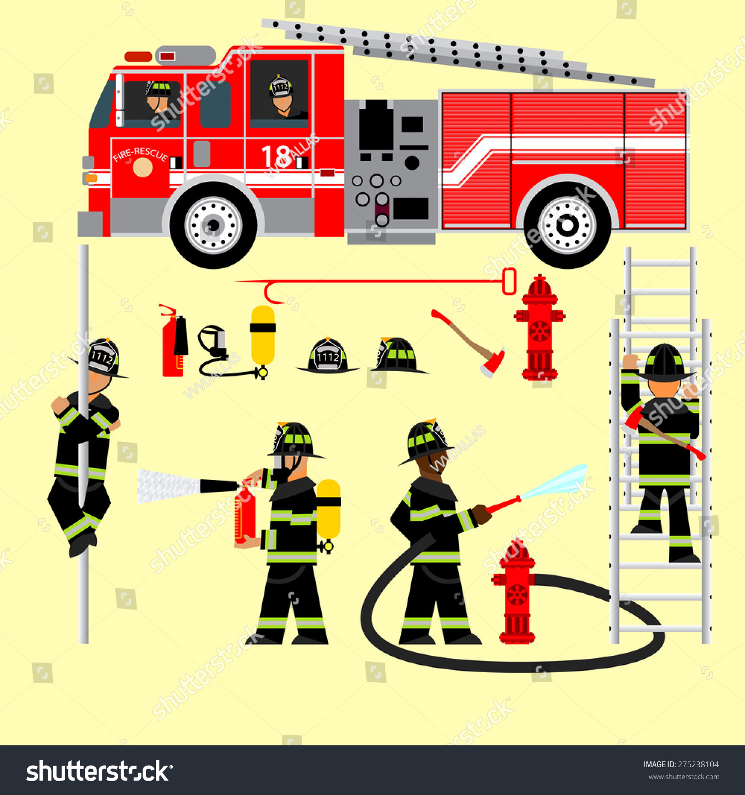 Атрибуты для пожарной машины