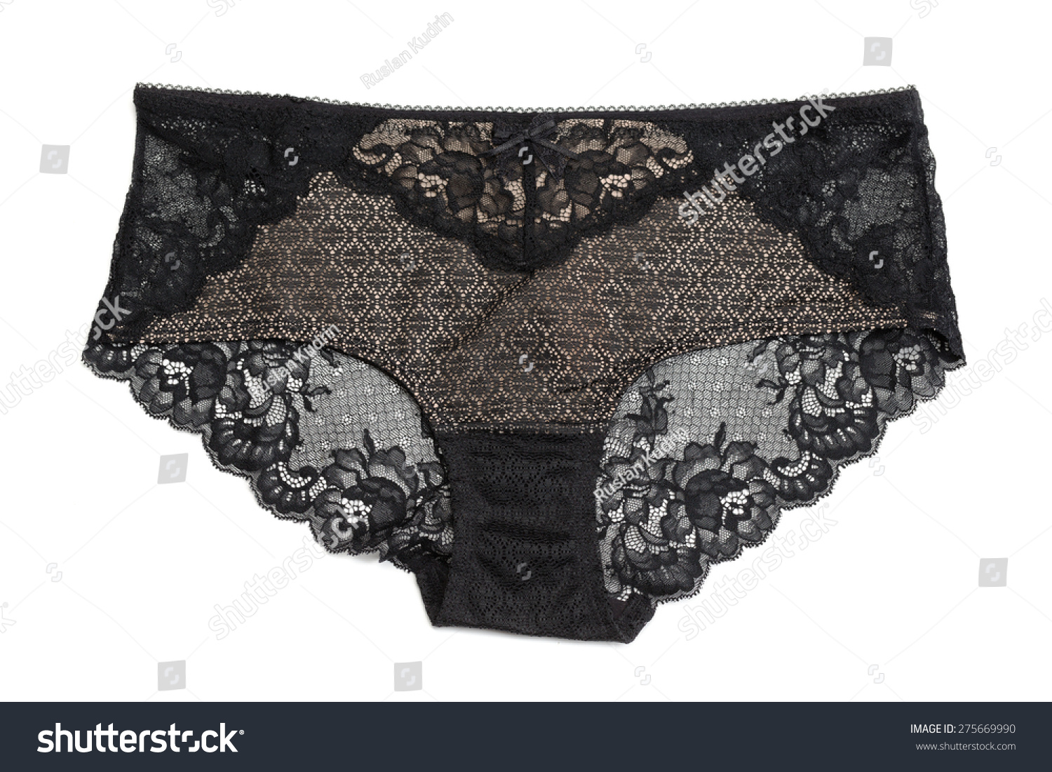 Black Women Sexy Lace Panties Isolate Stock Photo 127354829