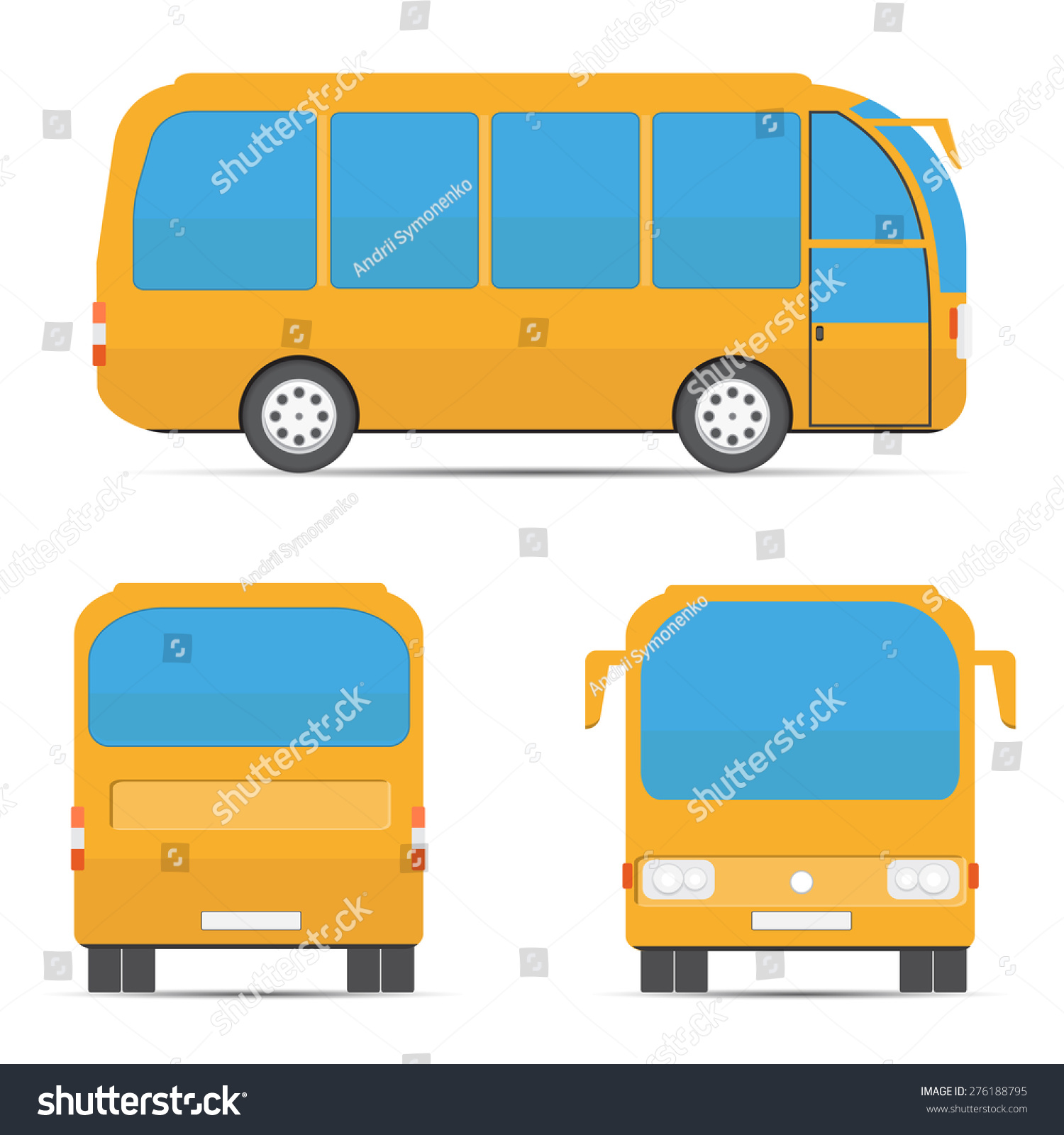 Автобус сзади сзади вектор