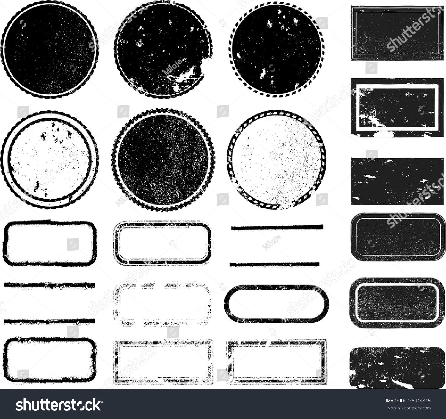 Set Grunge Rubber Texture Stamp Stock Vector (Royalty Free) 276444845 ...