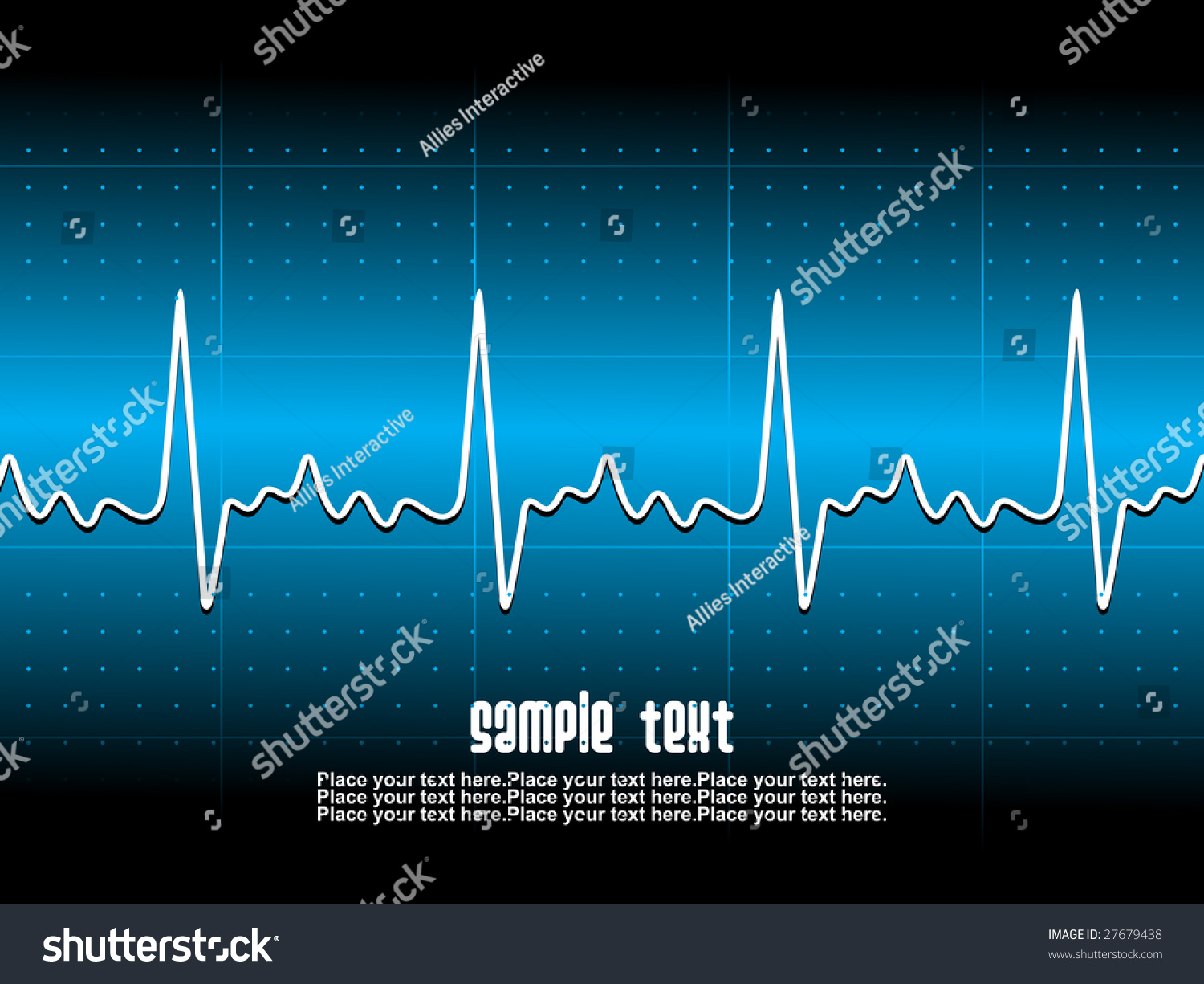 Medical Abstract Background Showing Ecg Heart Stock Vector (Royalty ...