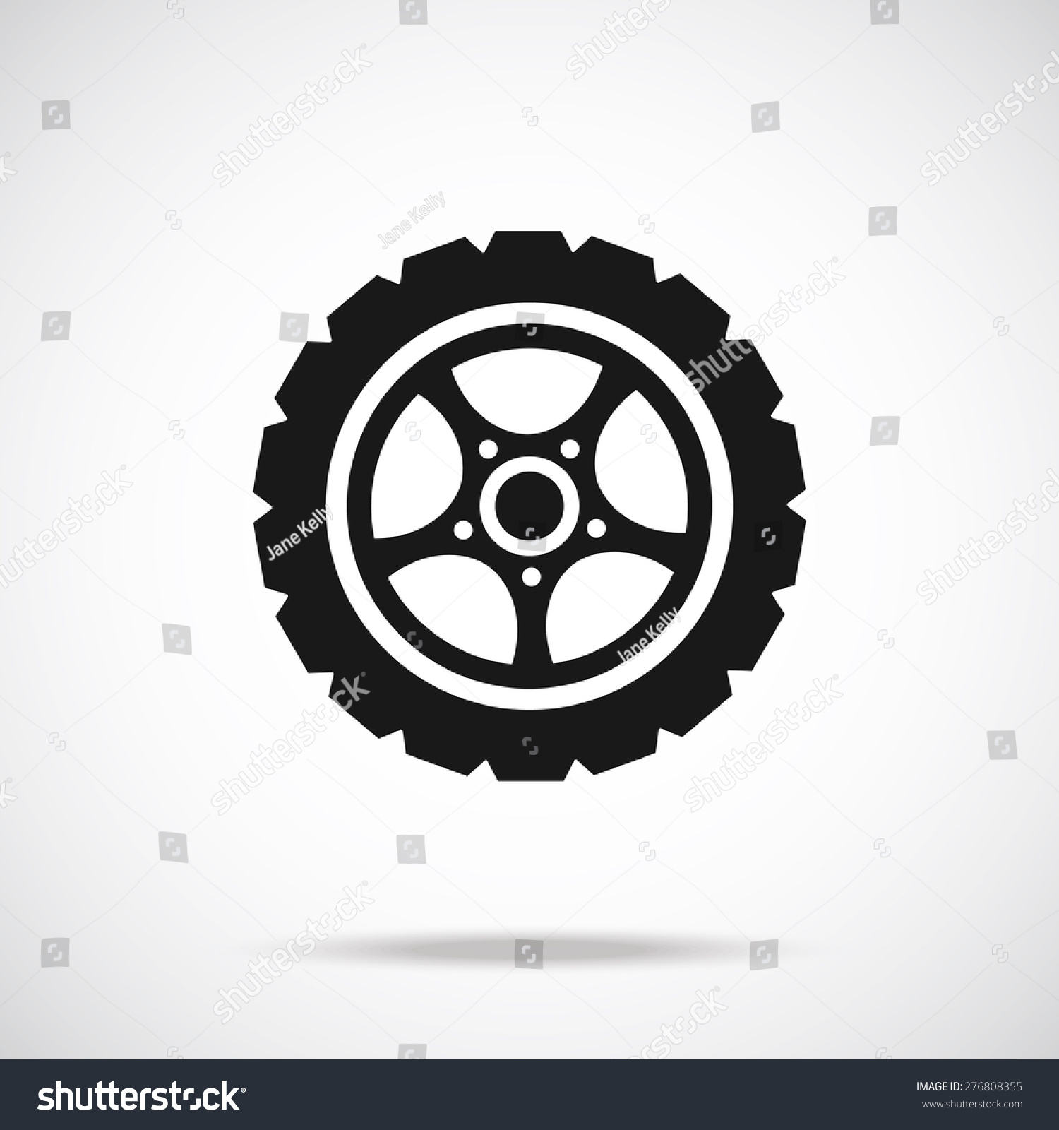 Рисование колеса для машины