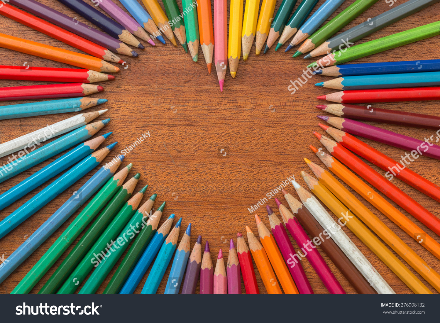 Сердце из карандашей