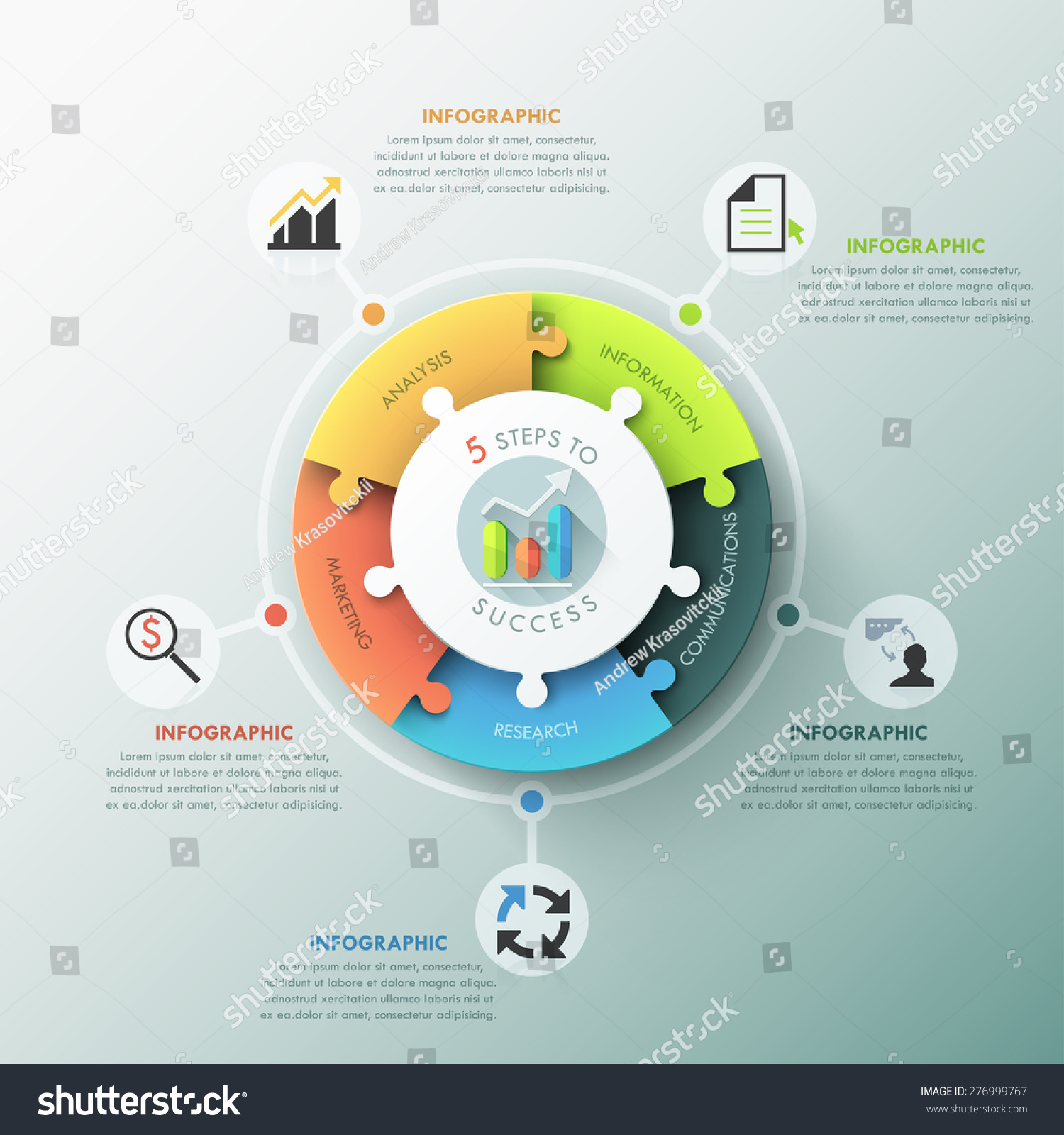 Modern Infographic Options Banner Pie Chart Stock Vector (Royalty Free ...