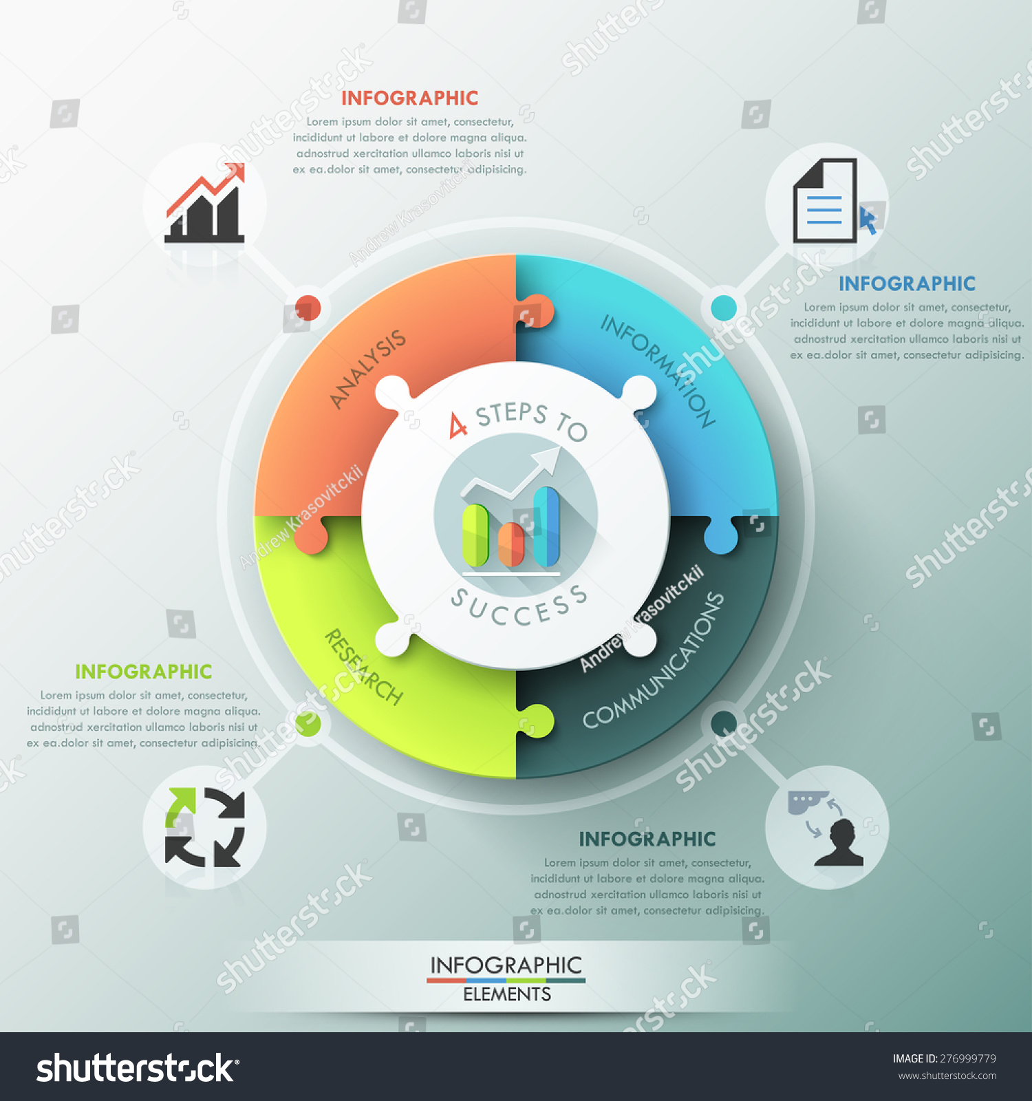 Modern Infographic Options Banner Pie Chart Stock Vector (Royalty Free ...