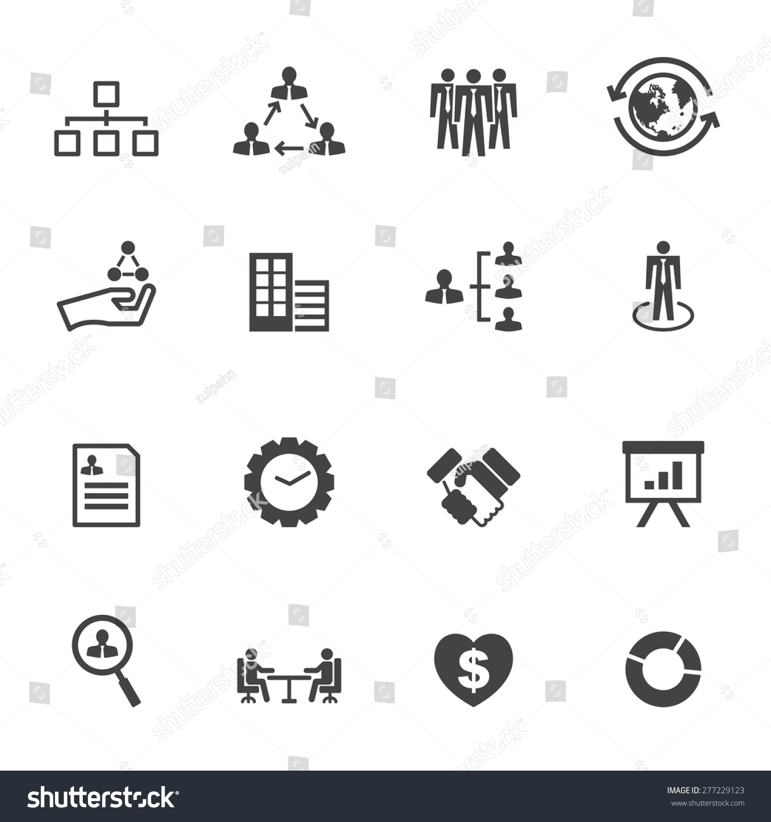 Organization Icons Mono Vector Symbols Stock Vector (Royalty Free ...