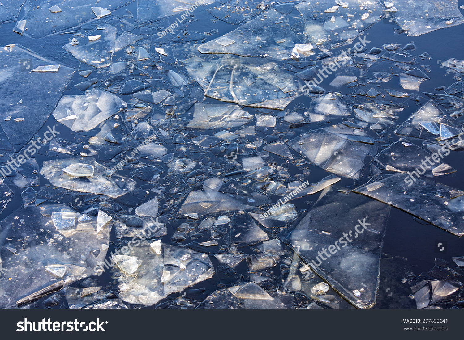 Floe Floating On Water Surface Background Stock Photo 277893641 ...