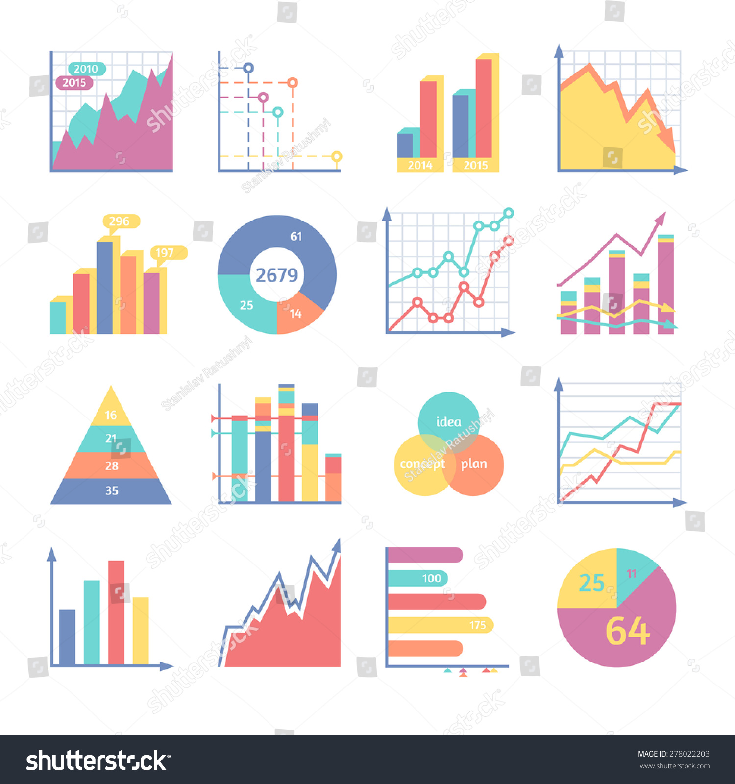 Set Schedules Business Illustrations Various Manners Stock Vector ...