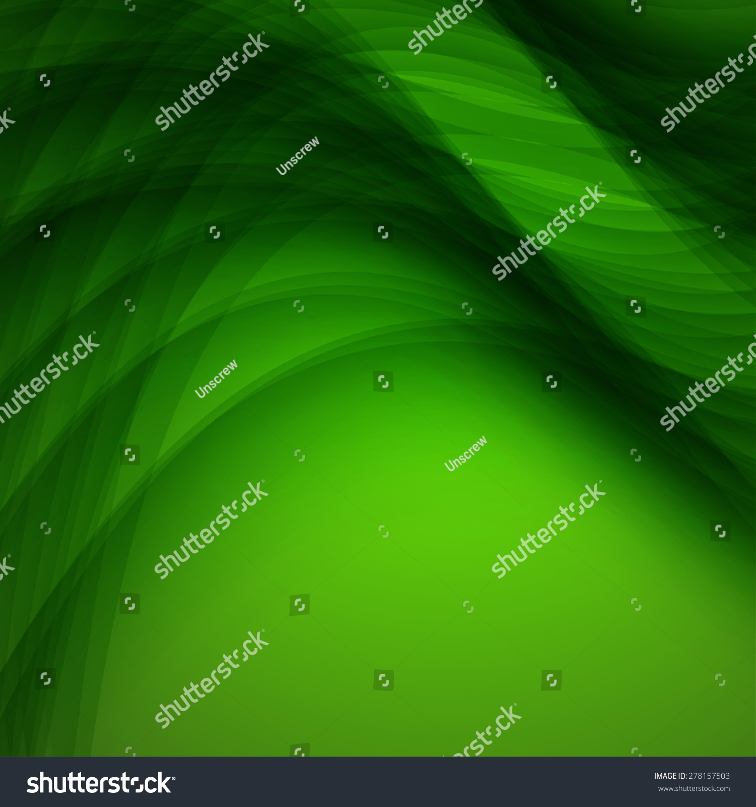 Abstract Green Background Wave Vector Illustration Stock Vector