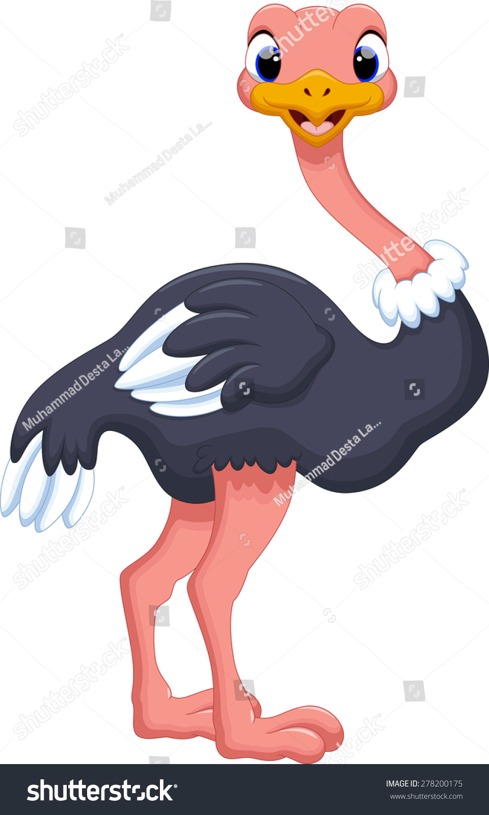 Cute Ostrich Cartoon Stock Illustration 278200175 | Shutterstock