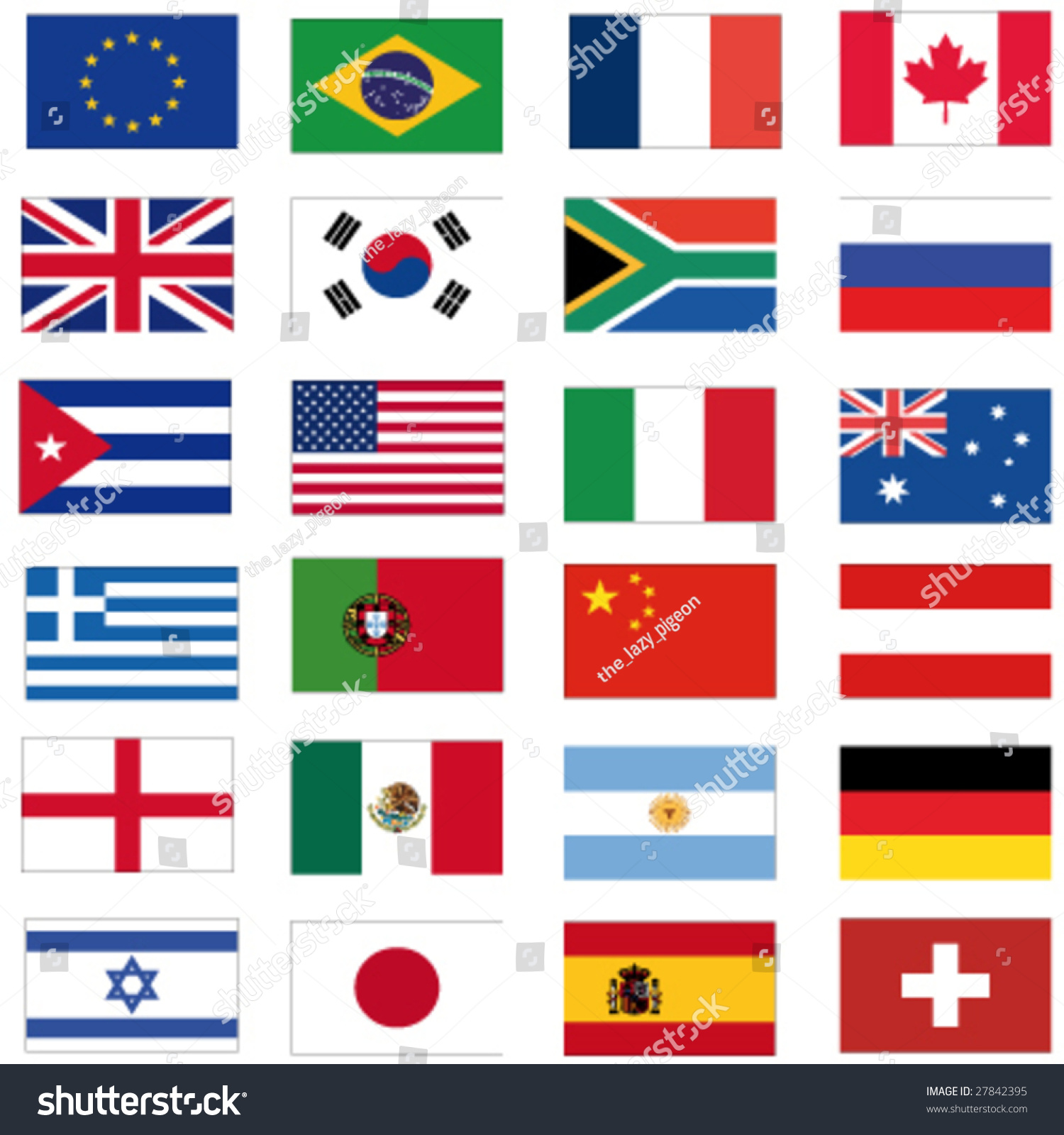 Set Most Important Flags Stock Vector (Royalty Free) 27842395 ...