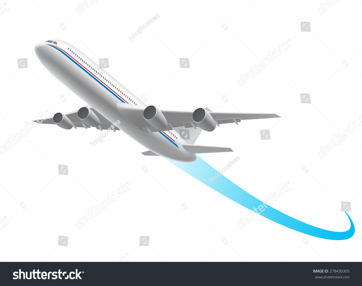 Airplane Take Off Stock Vector (Royalty Free) 278430305 | Shutterstock