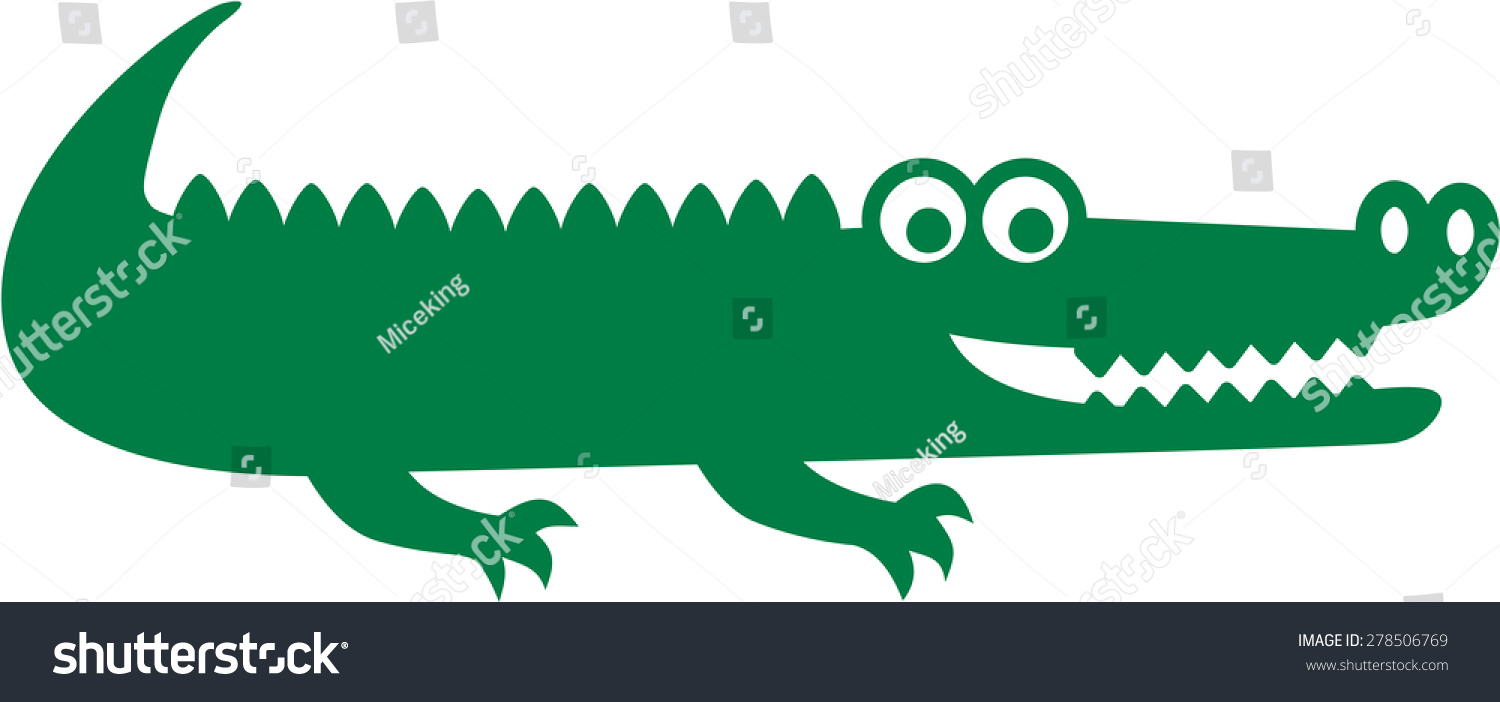 Логотип веселого крокодила