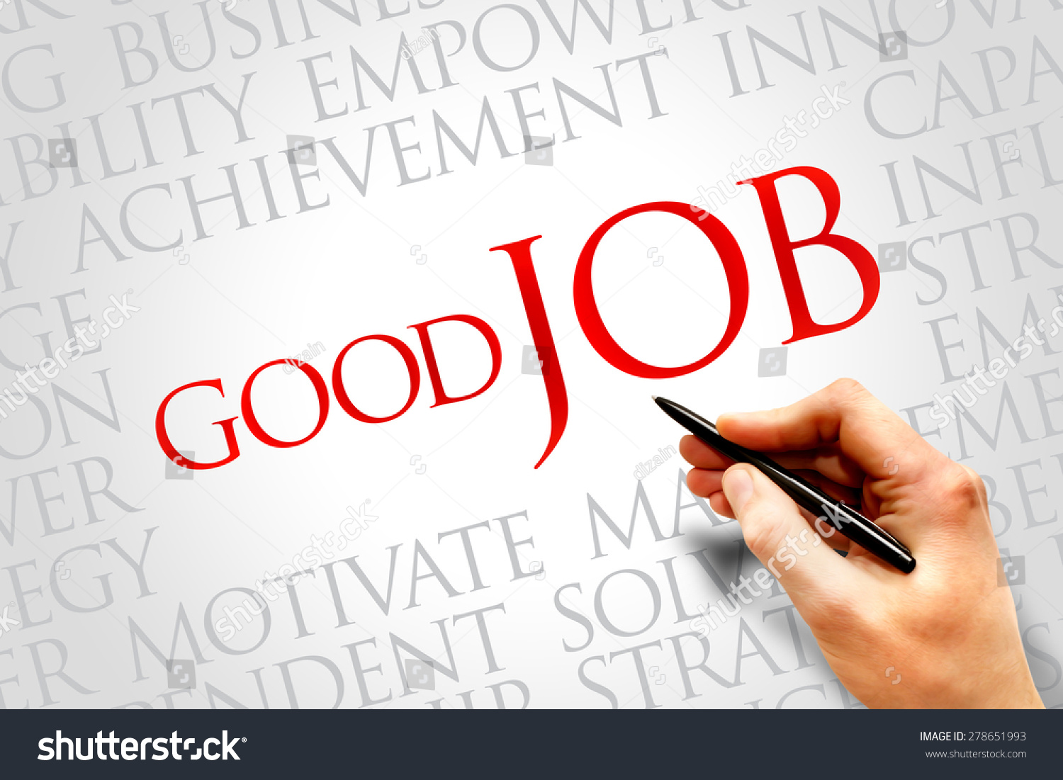 Good Job Word Cloud Business Concept Stock Photo 278651993 | Shutterstock