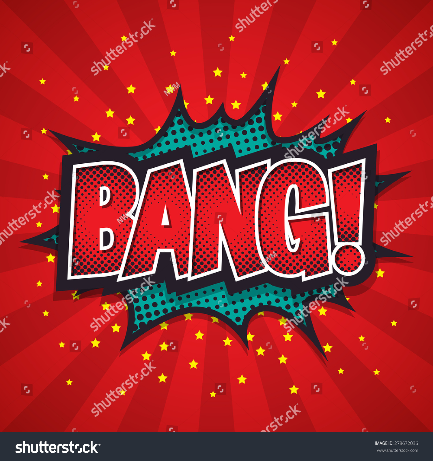 Comic Speech Bubble Bang Vector Illustration Stock Vector (Royalty Free ...