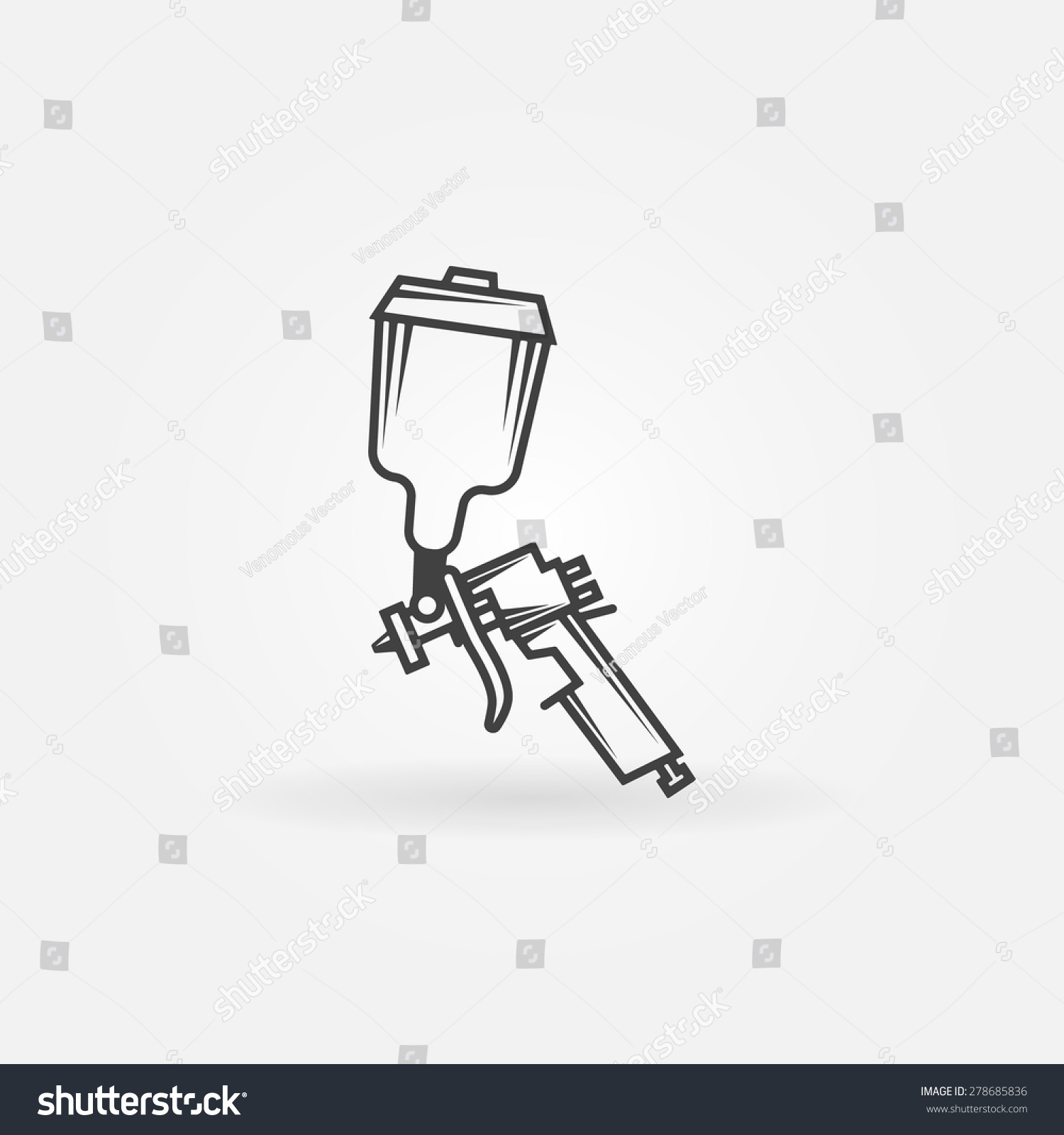 Spray Gun Icon Logo Black Vector Stock Vector (Royalty Free) 278685836 ...