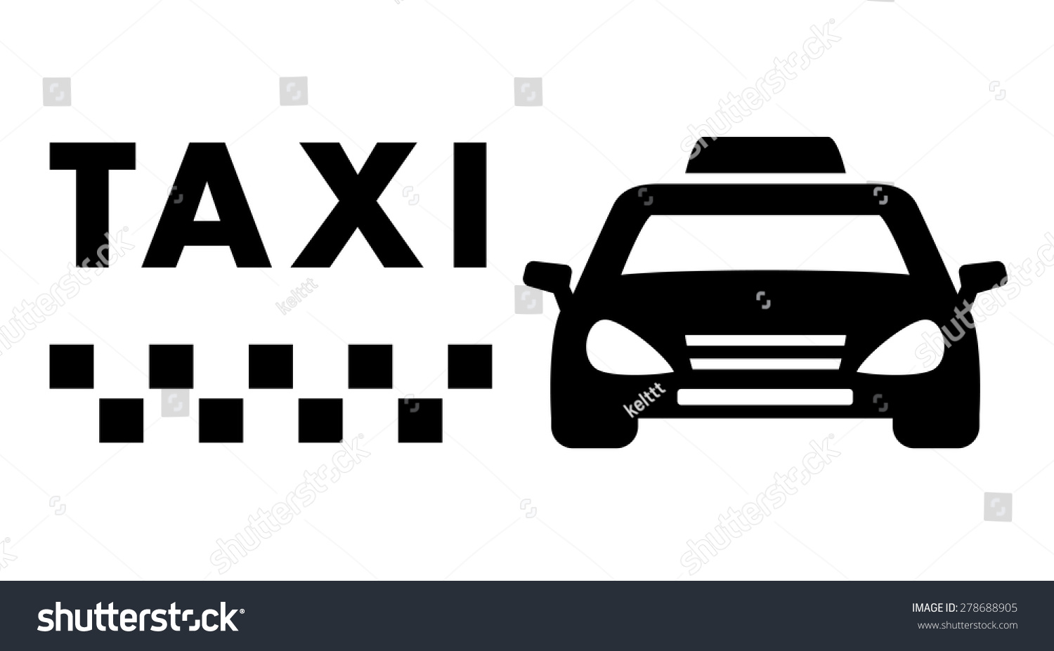 Визитки такси черно белые