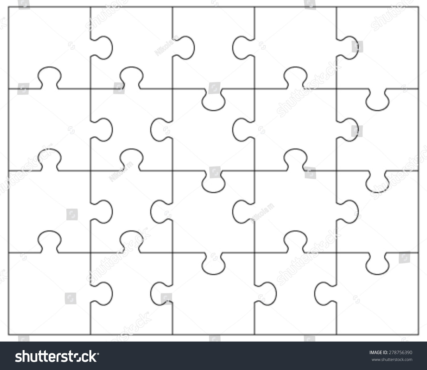 White Puzzle Vector Illustration Stock Vector (Royalty Free) 278756390 ...