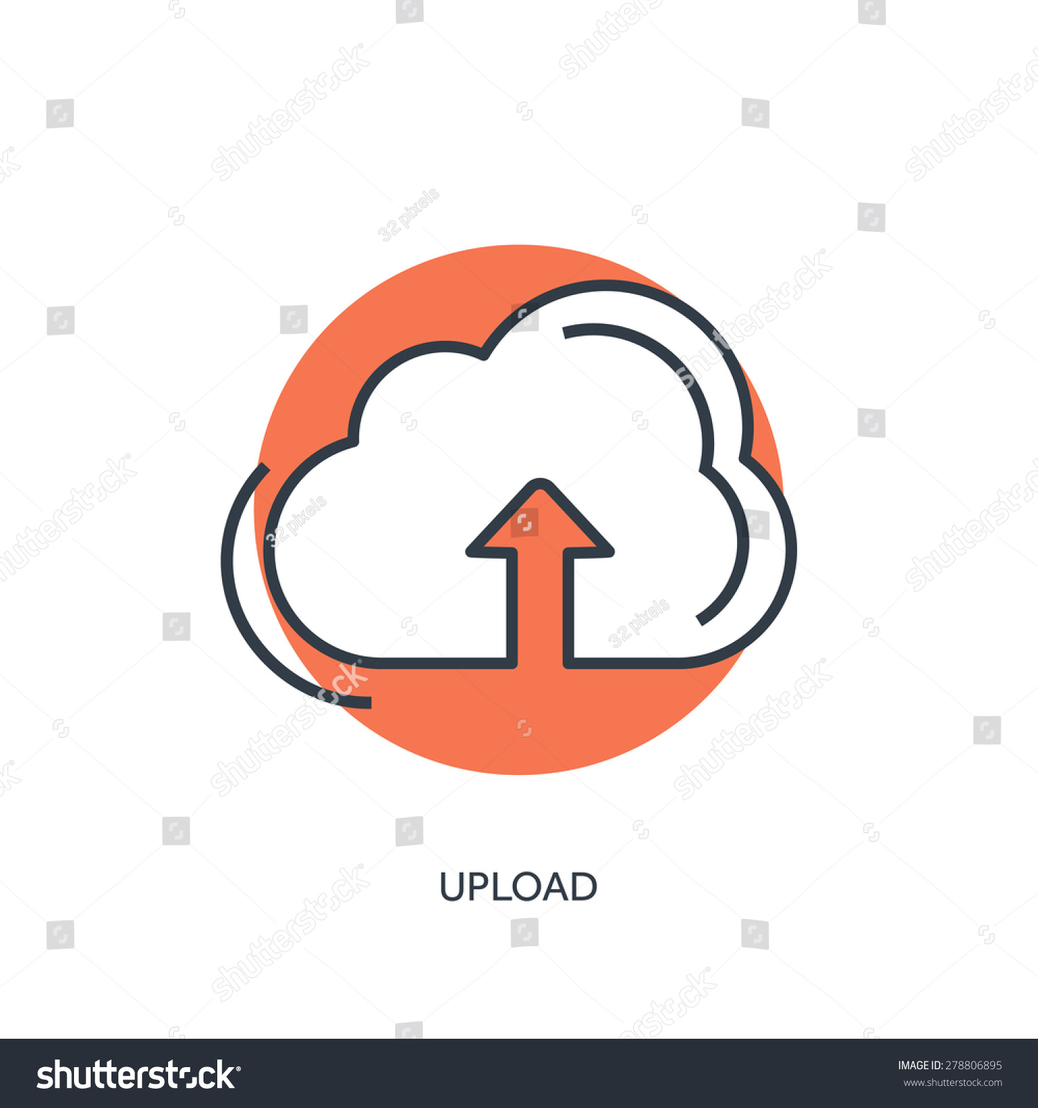 Flat Lined Cloud Computing Icon Data Stock Vector Royalty Free 278806895 Shutterstock 1541