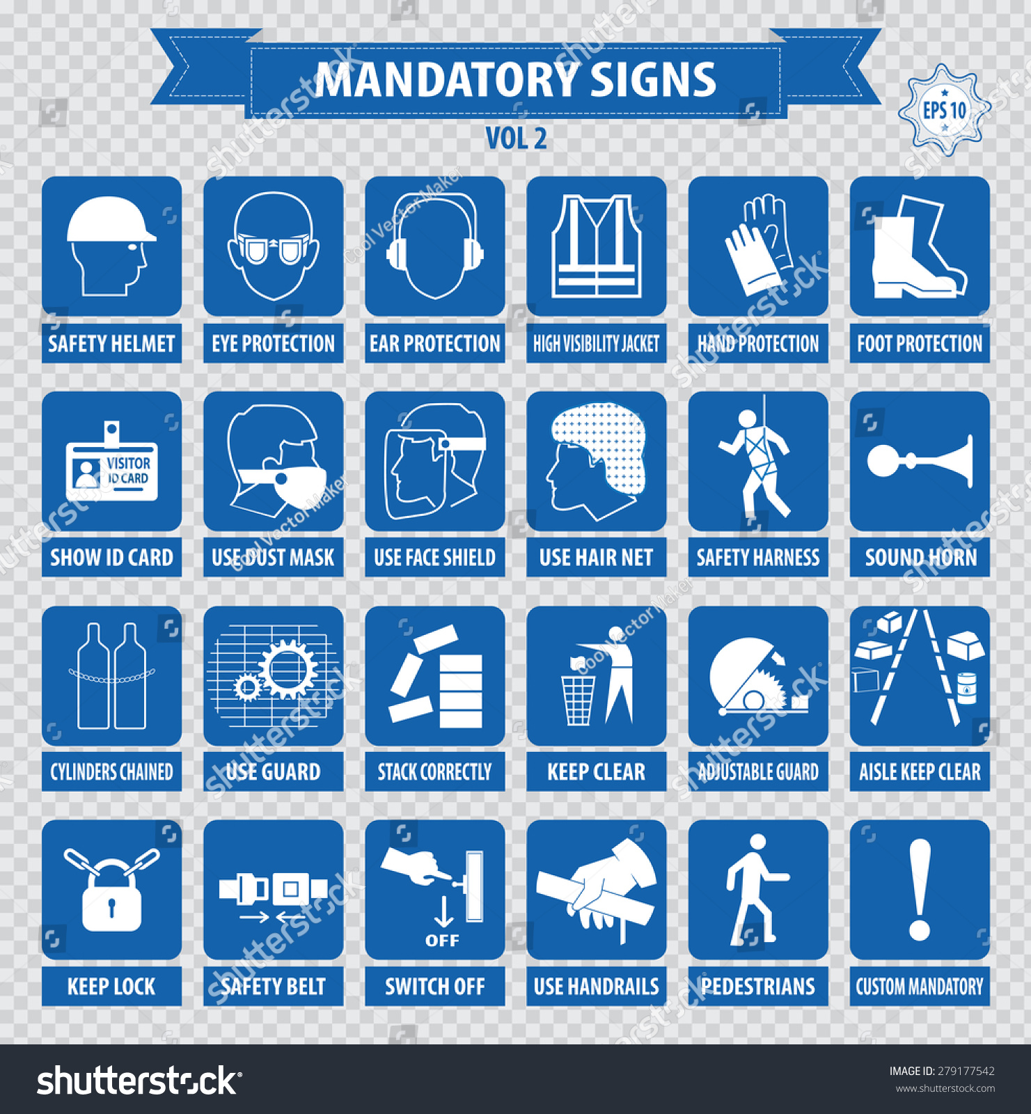 Mandatory Signs Construction Health Safety Sign Stock Vector Royalty Free 279177542 Shutterstock 0093