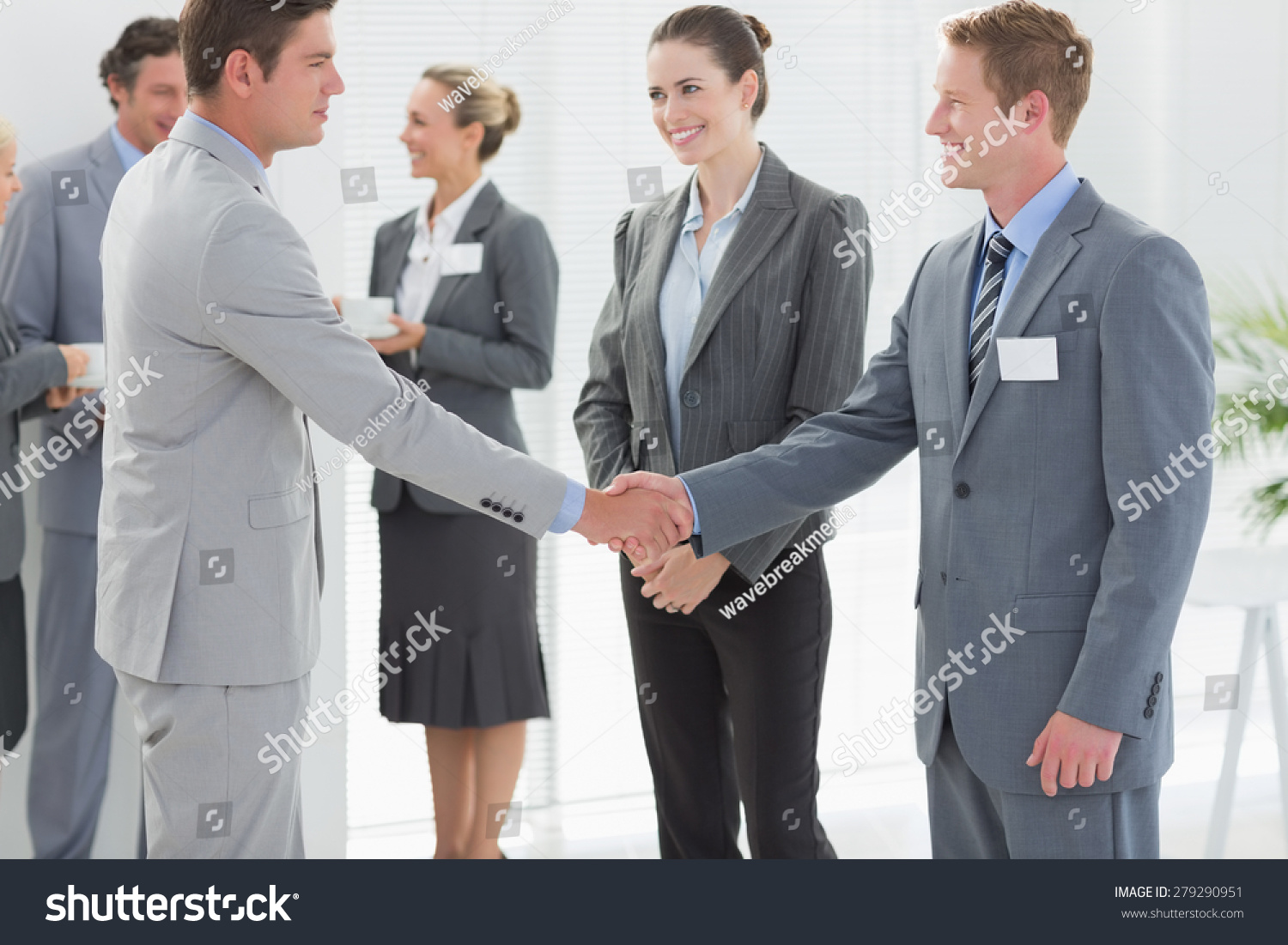 Business People Shaking Hands Meeting Room Stock Photo 279290951 ...