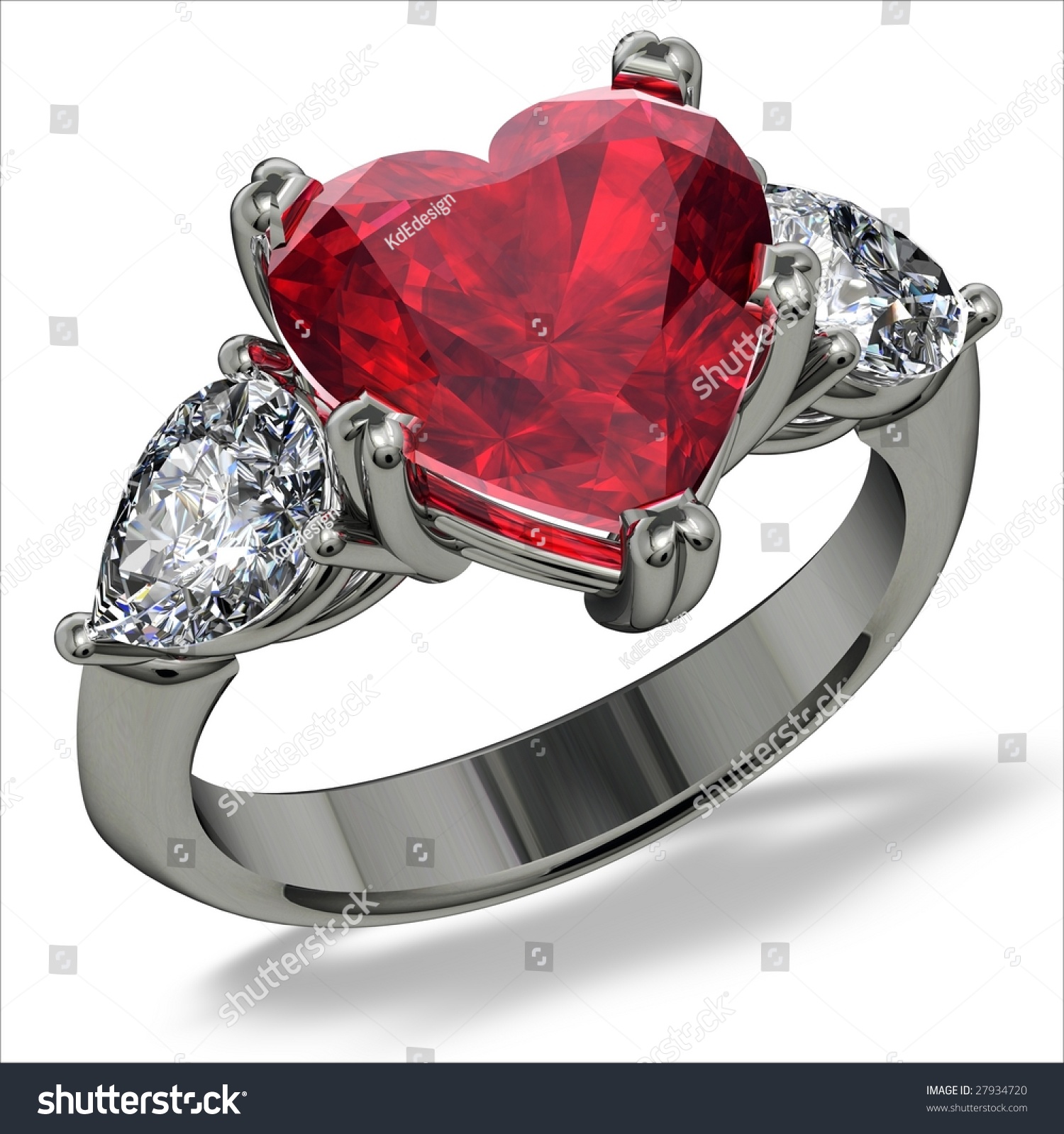 Кольцо 350041-15 Рубин бриллианты