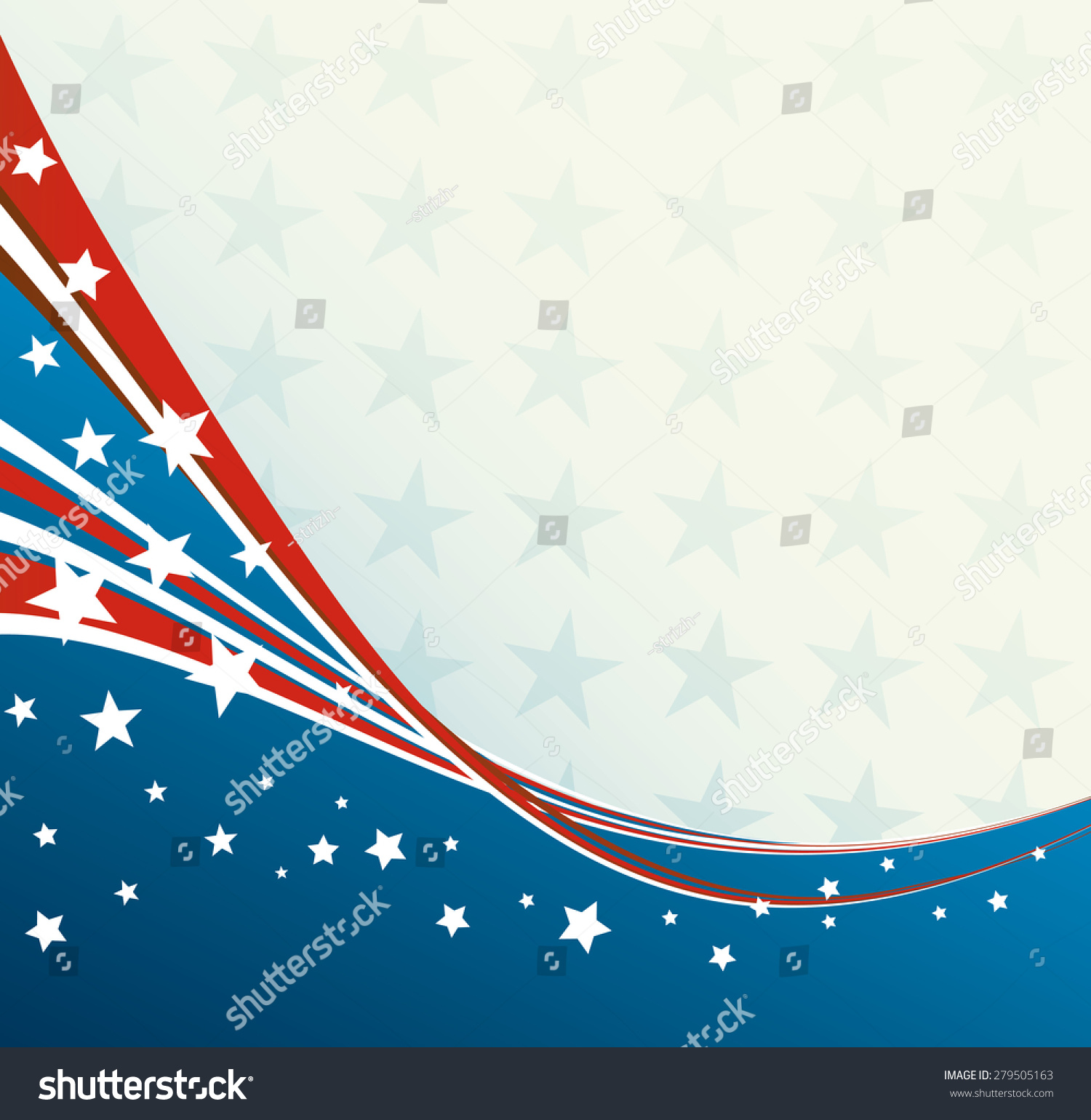 American Flag Vector Patriotic Background Independence Stock Vector ...