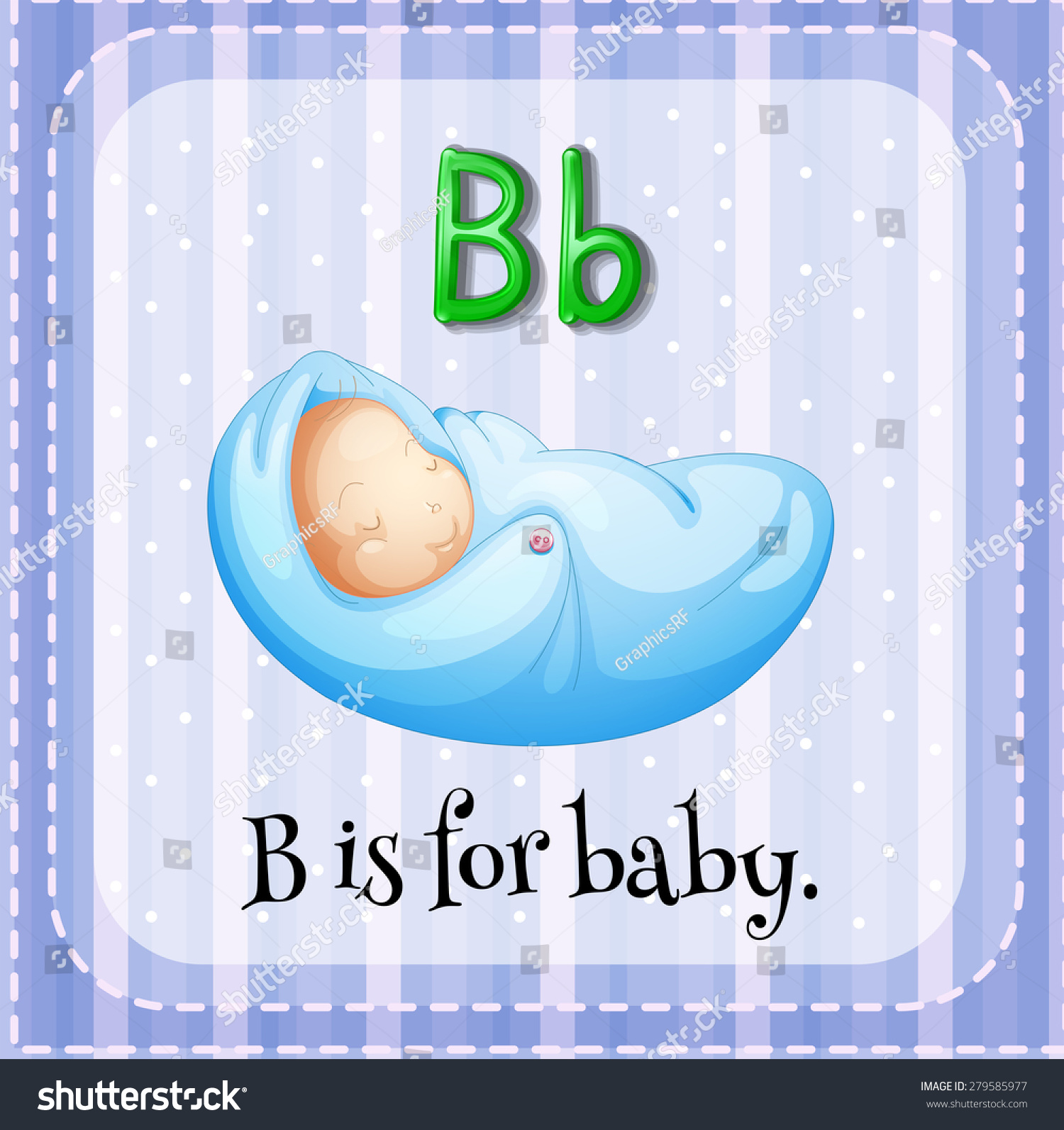 Flashcard Alphabet B Baby Stock Vector (Royalty Free) 279585977 ...