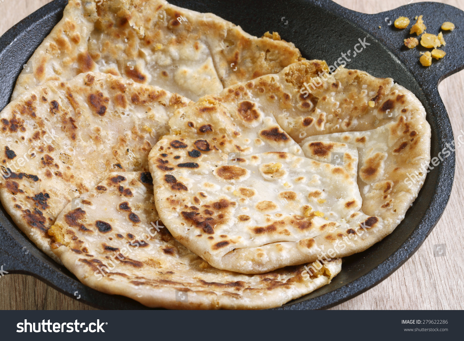 Channa Dal Paratha Flatbread Stuffed Boiled Stock Photo 279622286