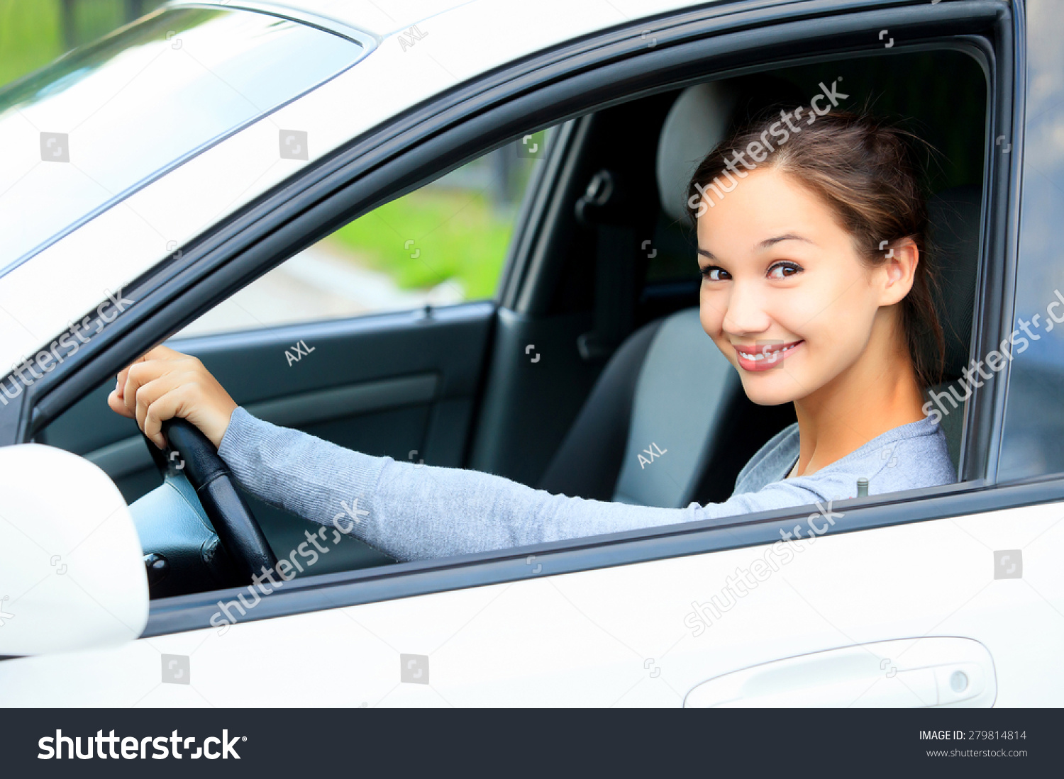 Cute Girl Car Smiling Stock Photo 279814814 | Shutterstock