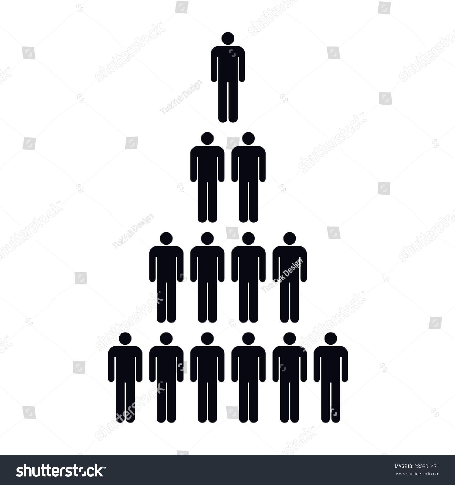 People Icon Group Male Person Hierarchy Stock Vector (Royalty Free ...