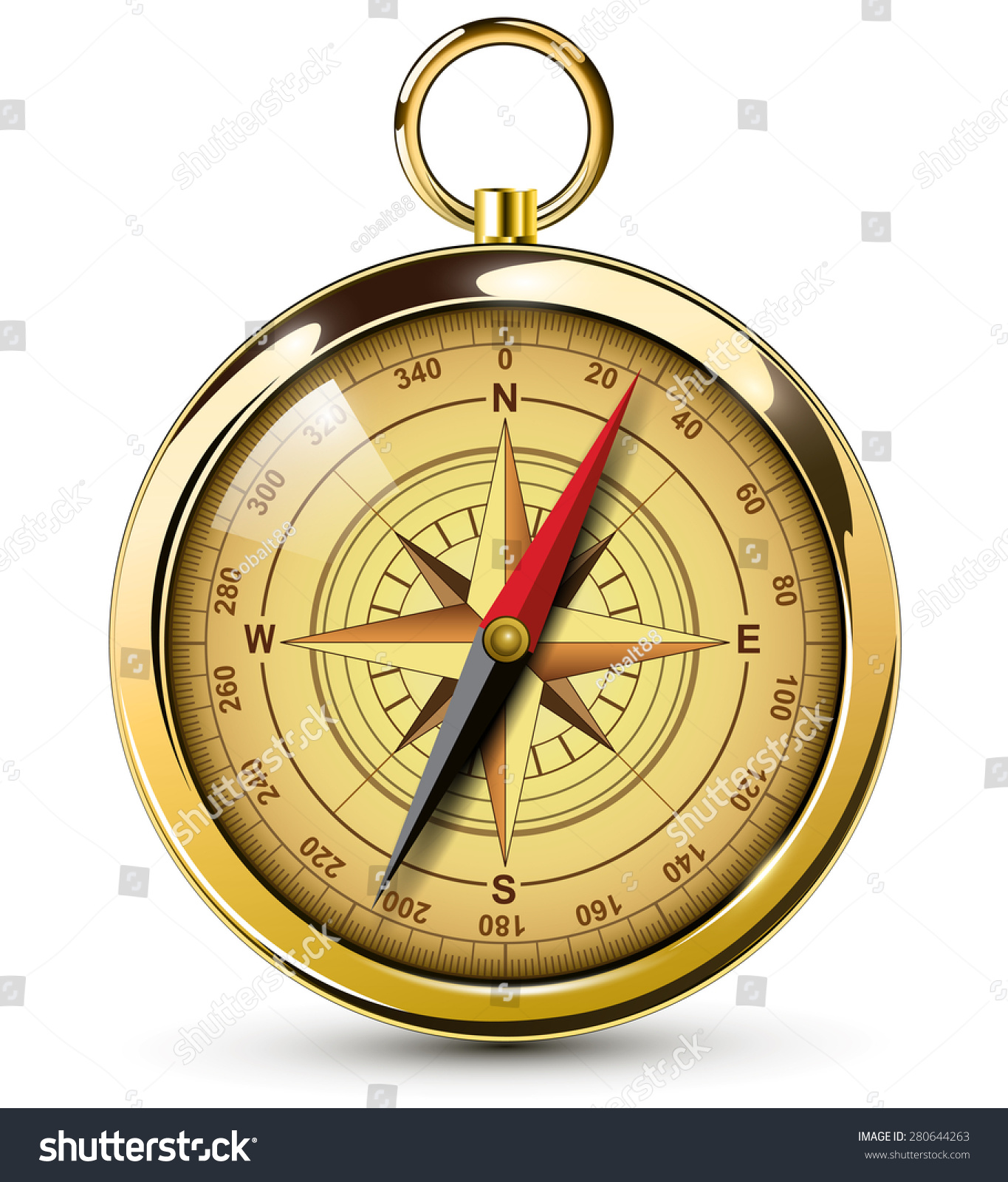 Old Compass Windrose Vector Illustration Stock Vector (Royalty Free ...