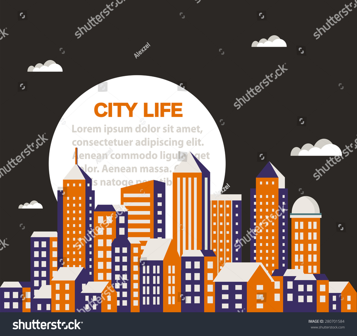 Silhouette City Structure Downtown Urban Modern Stock Vector Royalty Free 280701584 Shutterstock 5992