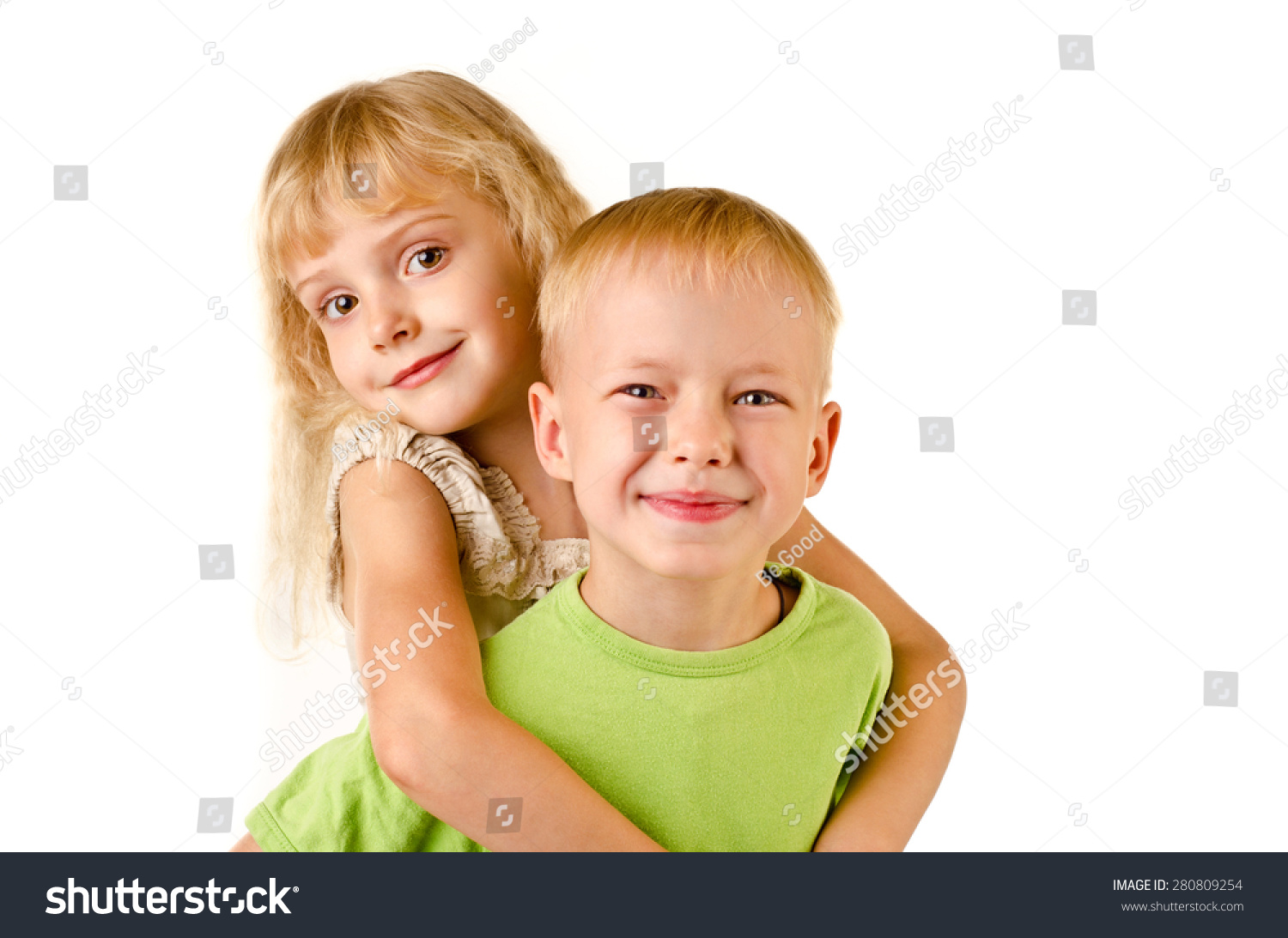 Boy Girl Isolated On White Background Stock Photo 280809254 | Shutterstock