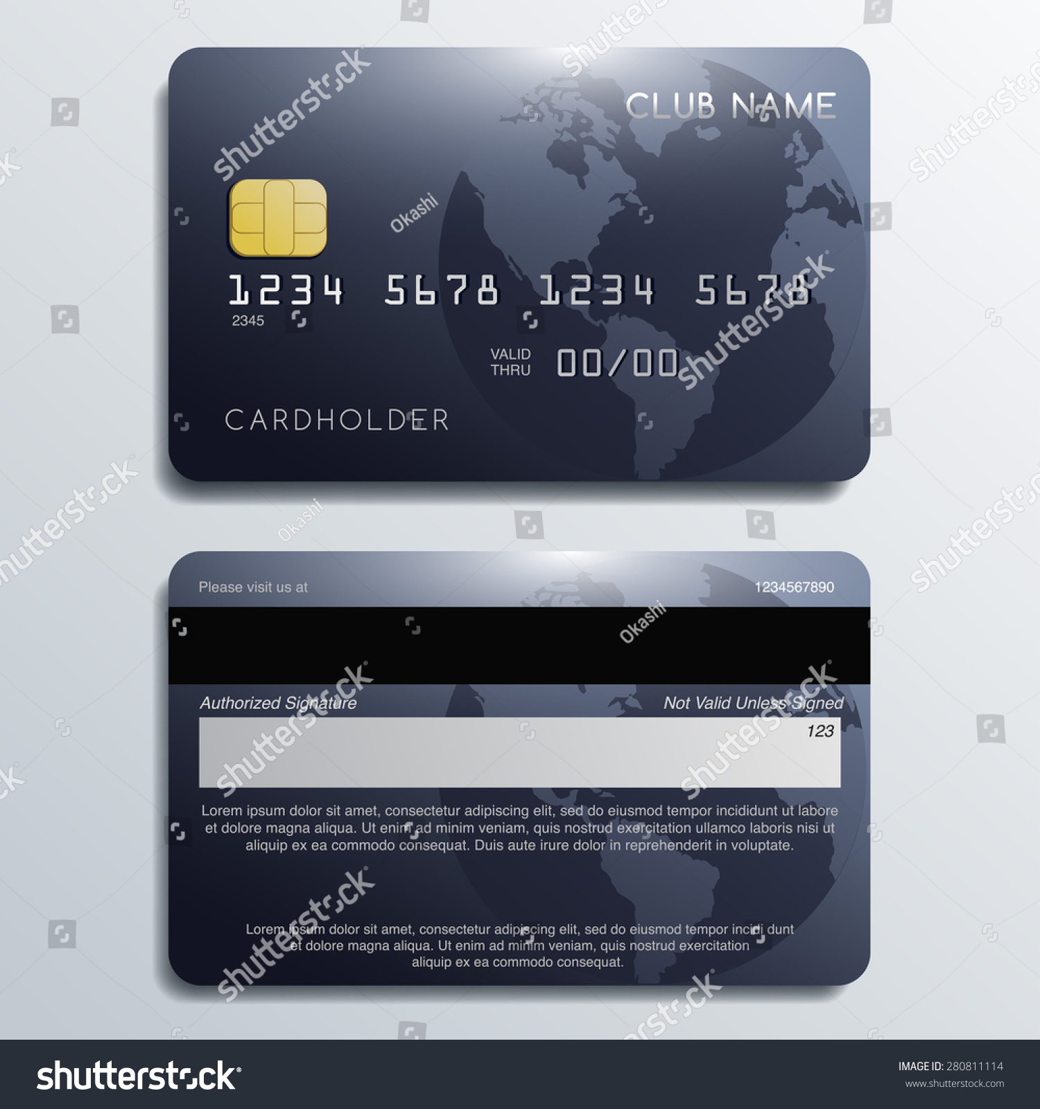 Set Premium Credit Cards Vector Illustration Stock Vector (Royalty Free ...