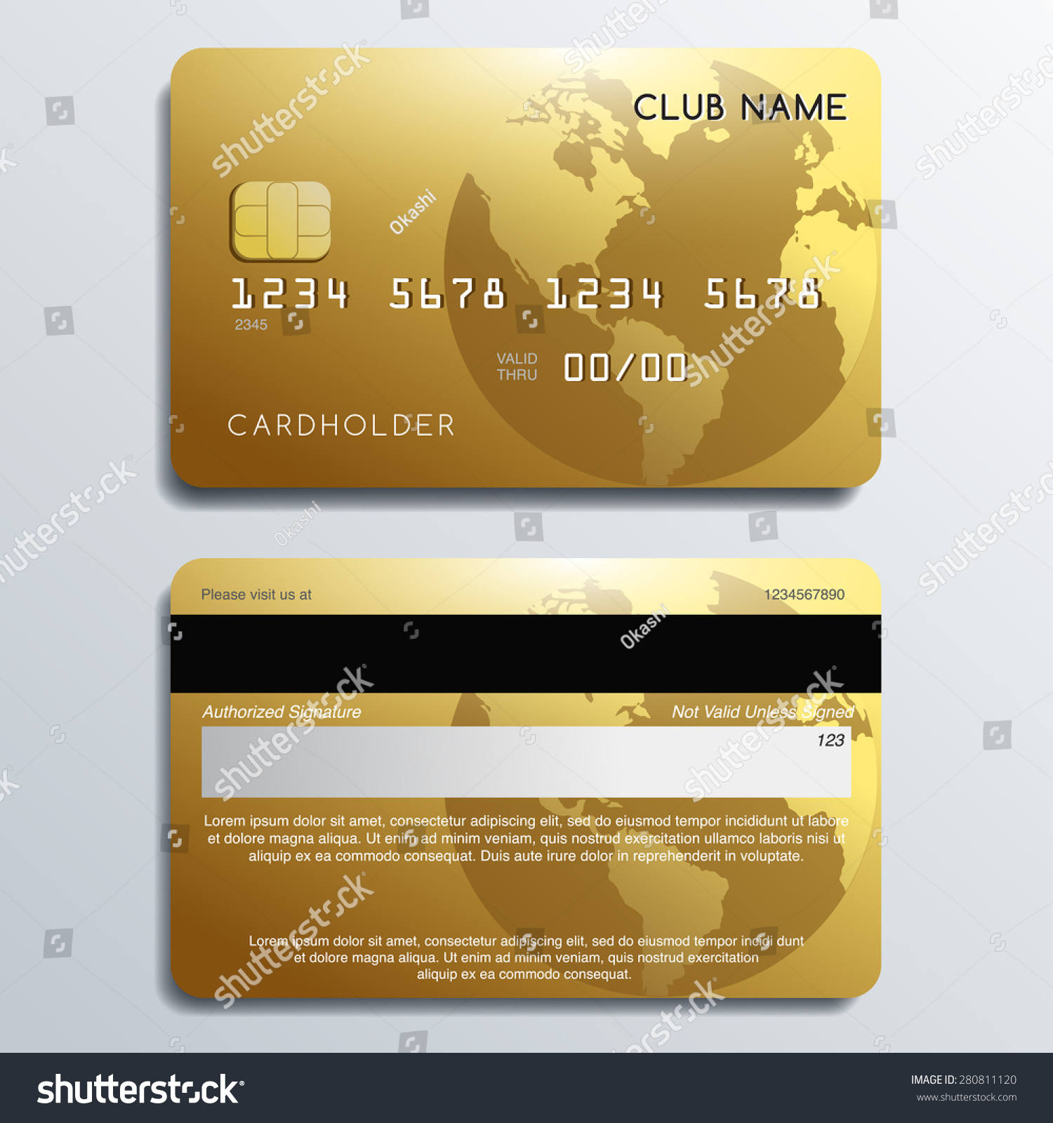 Set Premium Credit Cards Vector Illustration Stock Vector (Royalty Free ...